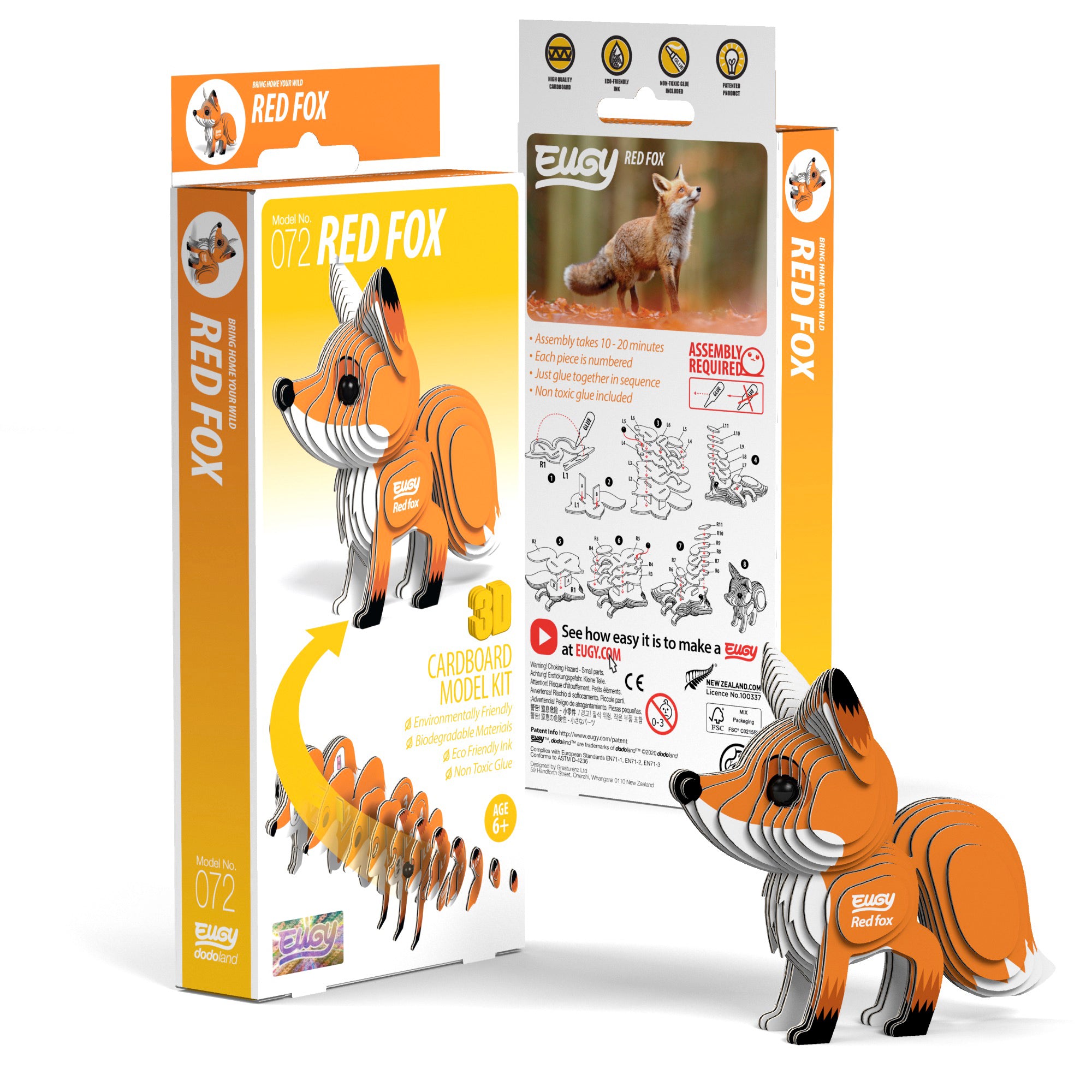 EUGYRed Fox - 3D Cardboard Model Kit