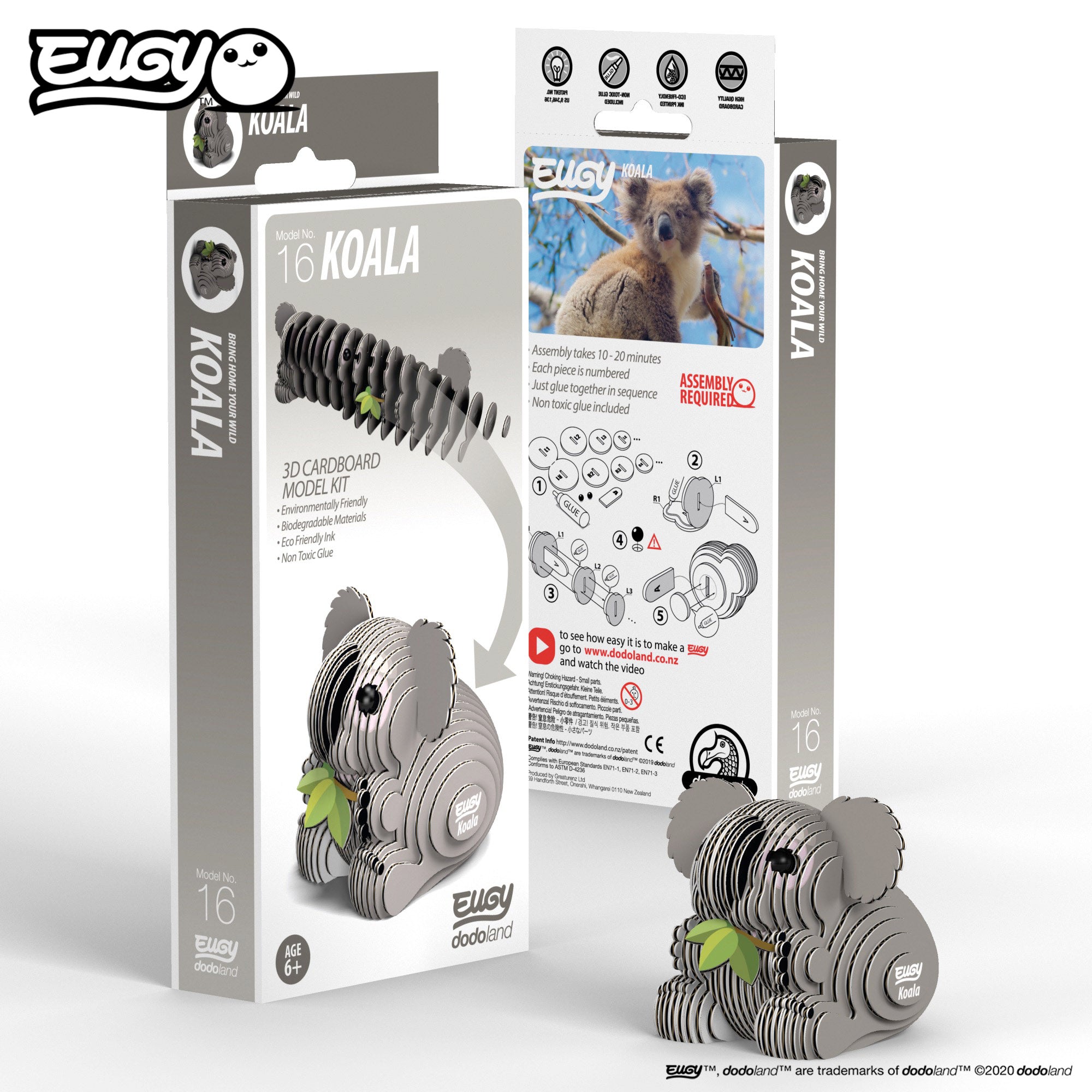 EUGY Koala - 3D Cardboard Model Kit