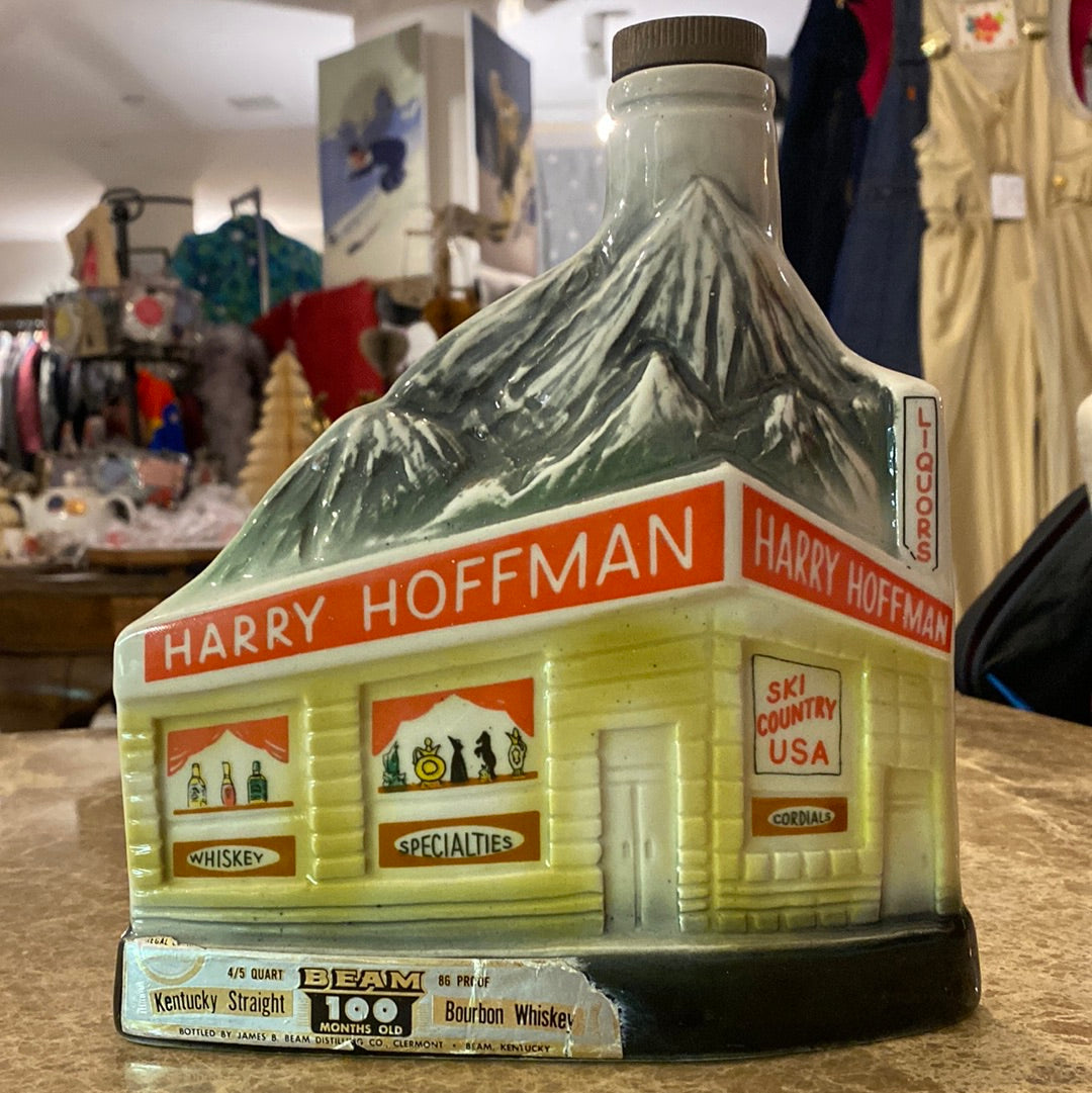 Vintage Jim Beam 'Harry Hoffman Shop' & Mountain Decanter