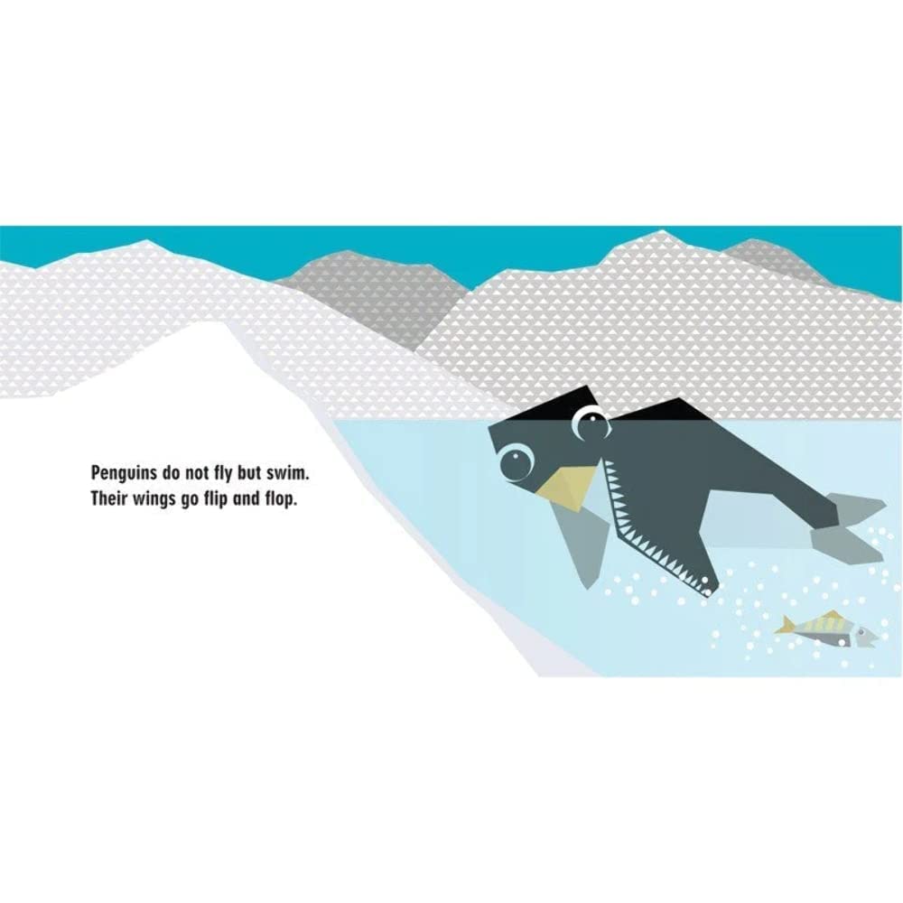Mibo: The Polar Pack Book showing a penguin swimming in icy water