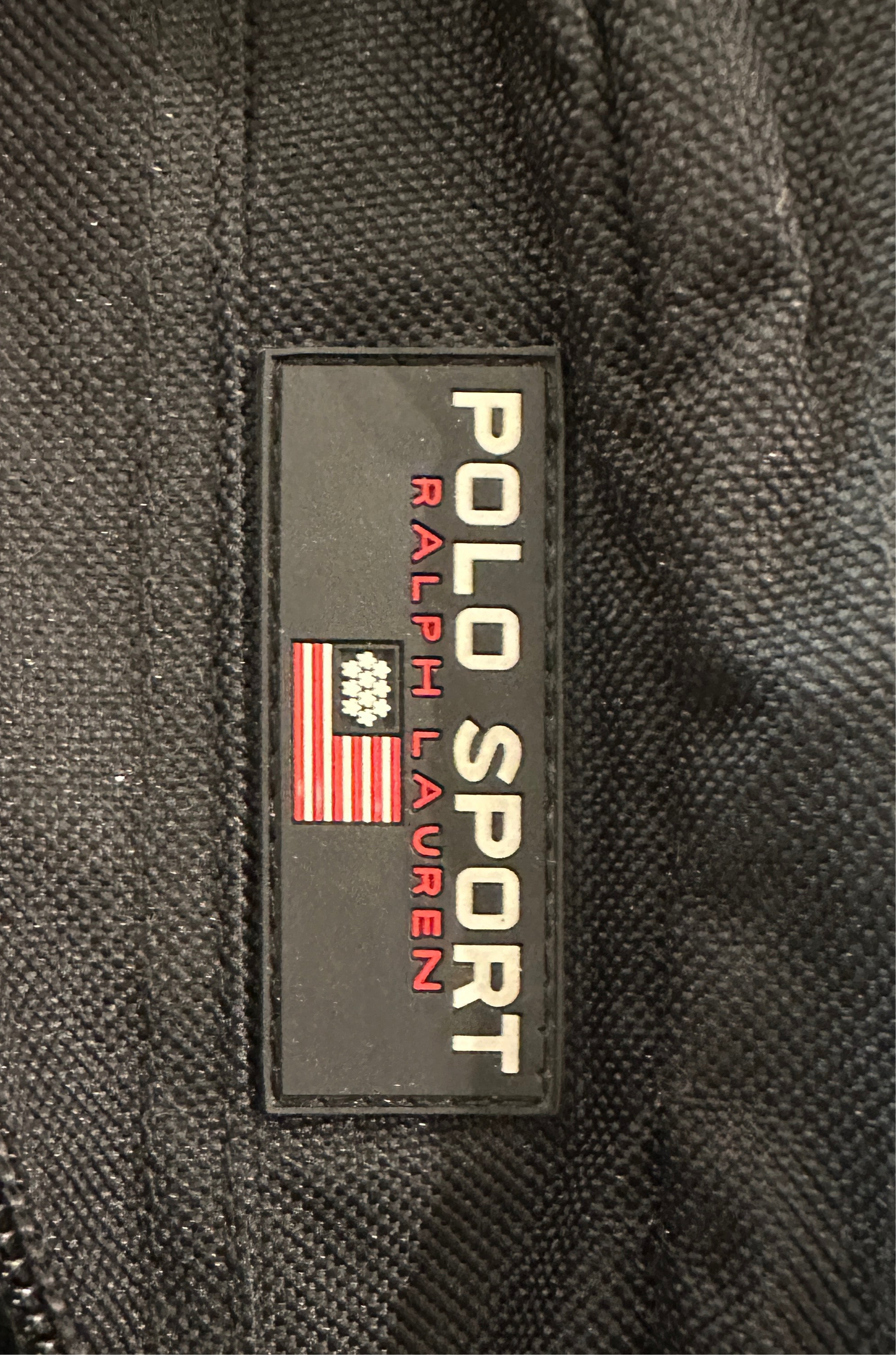 Vintage Ralph Lauren Polo Sport Black Fabric Bum Bag Pouch