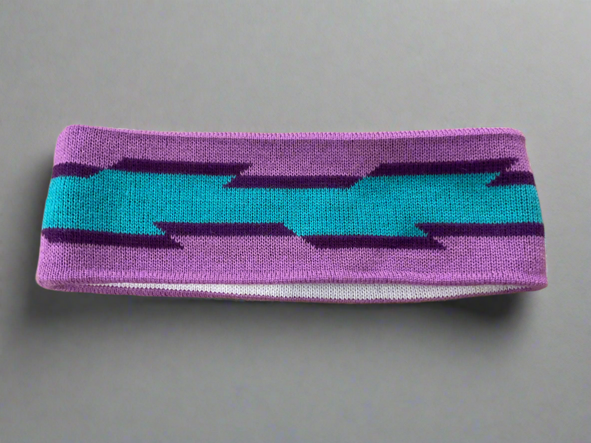 Vintage Purple Maroon Green Headband.