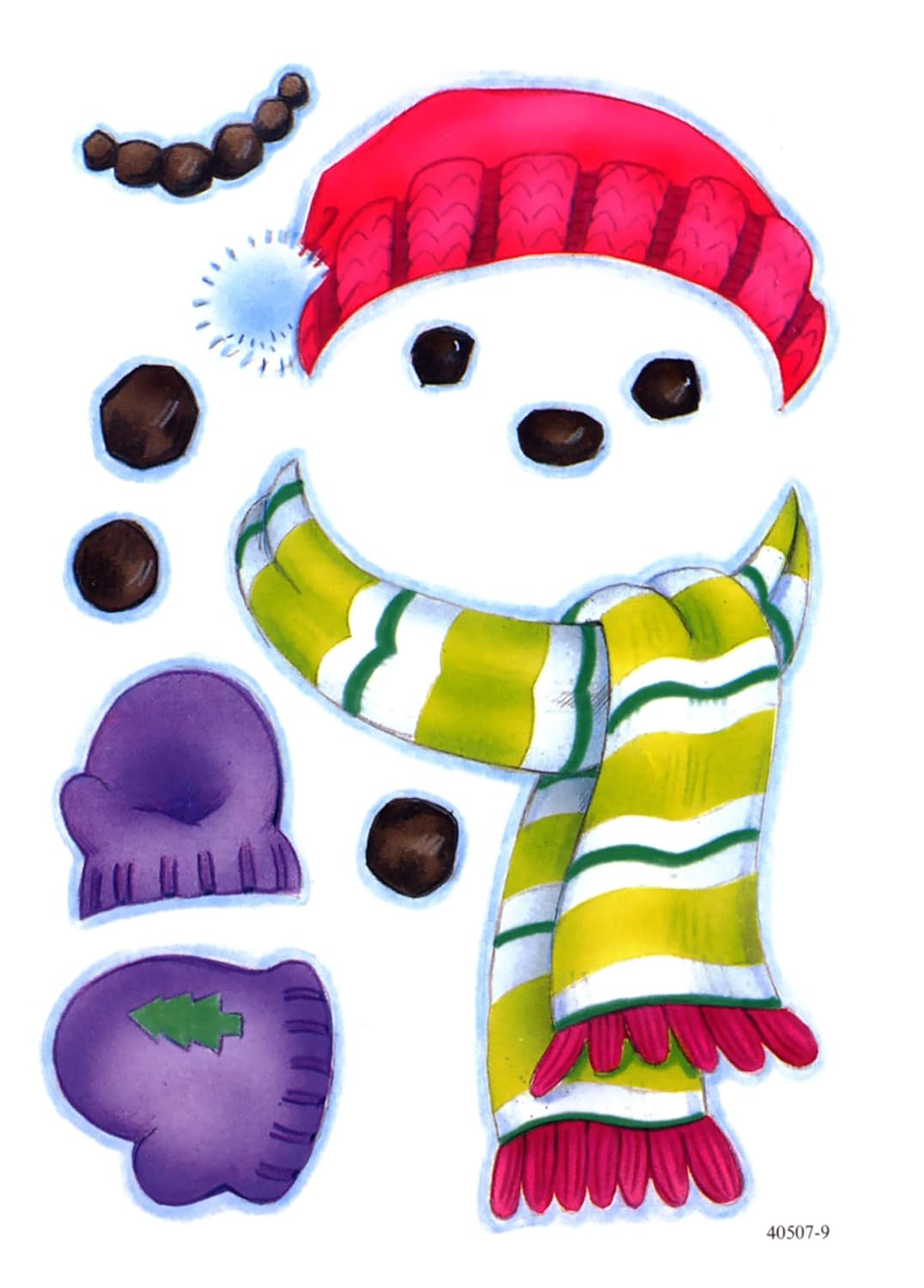 Decorate a Snowman with 35 Stickers