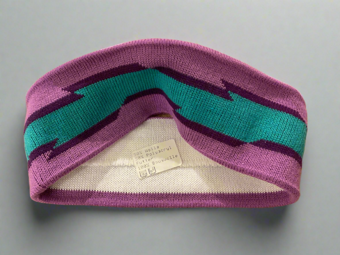 Vintage Purple Maroon Green Headband.