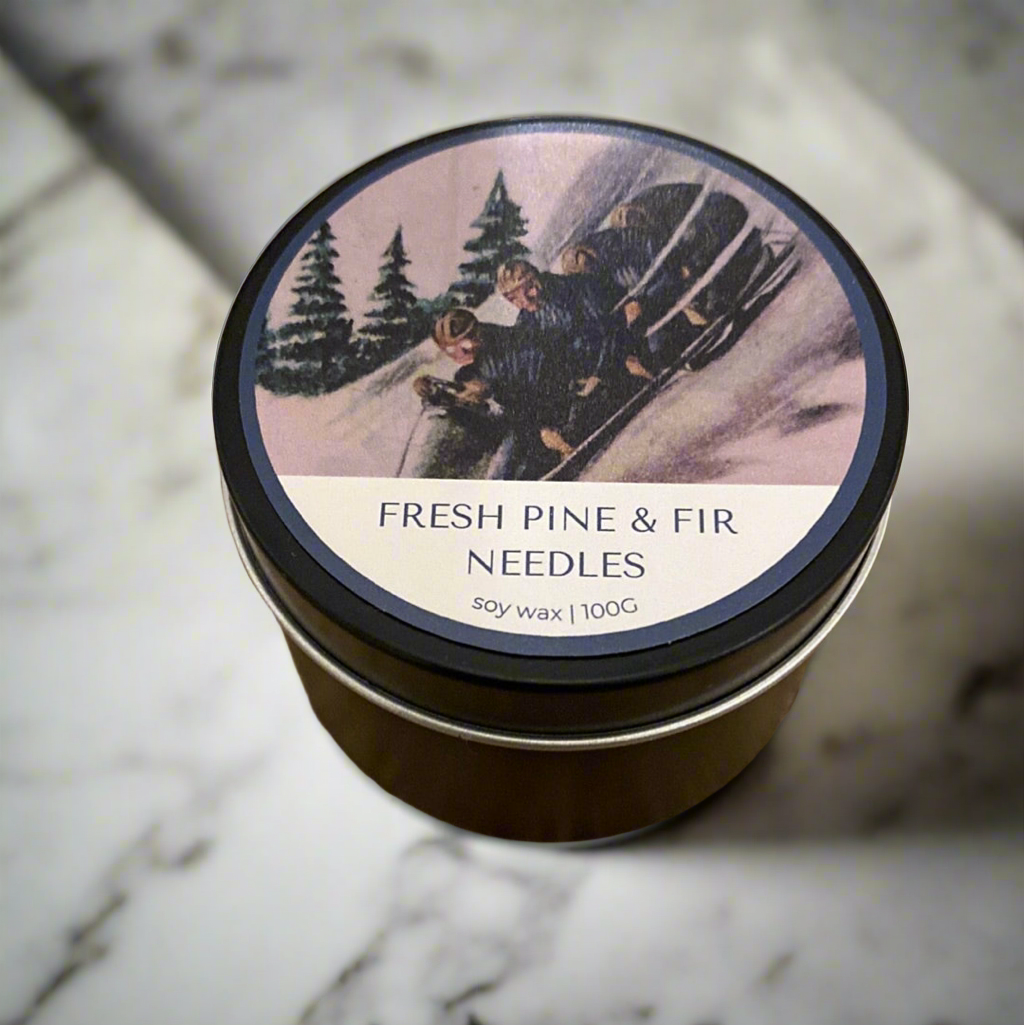 Men's Bobsled Fresh Pine & Fir Needles Mini Tin Candle