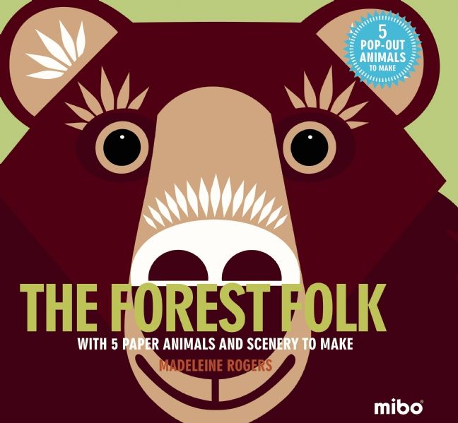 Front Cover of Mibo: The Forrest Folk book showing a close up of a brown bear