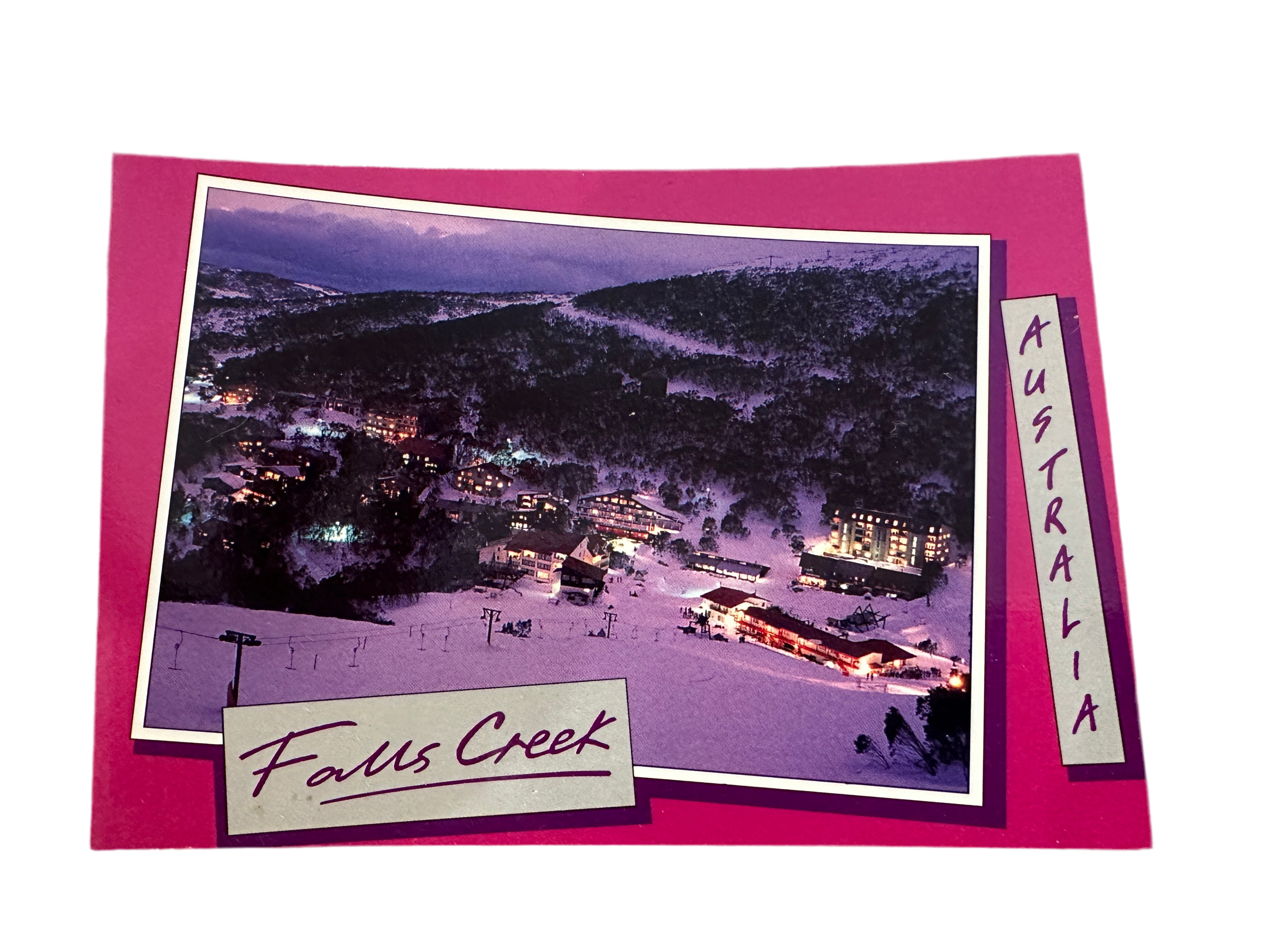 Falls Creek Village Bowl at night