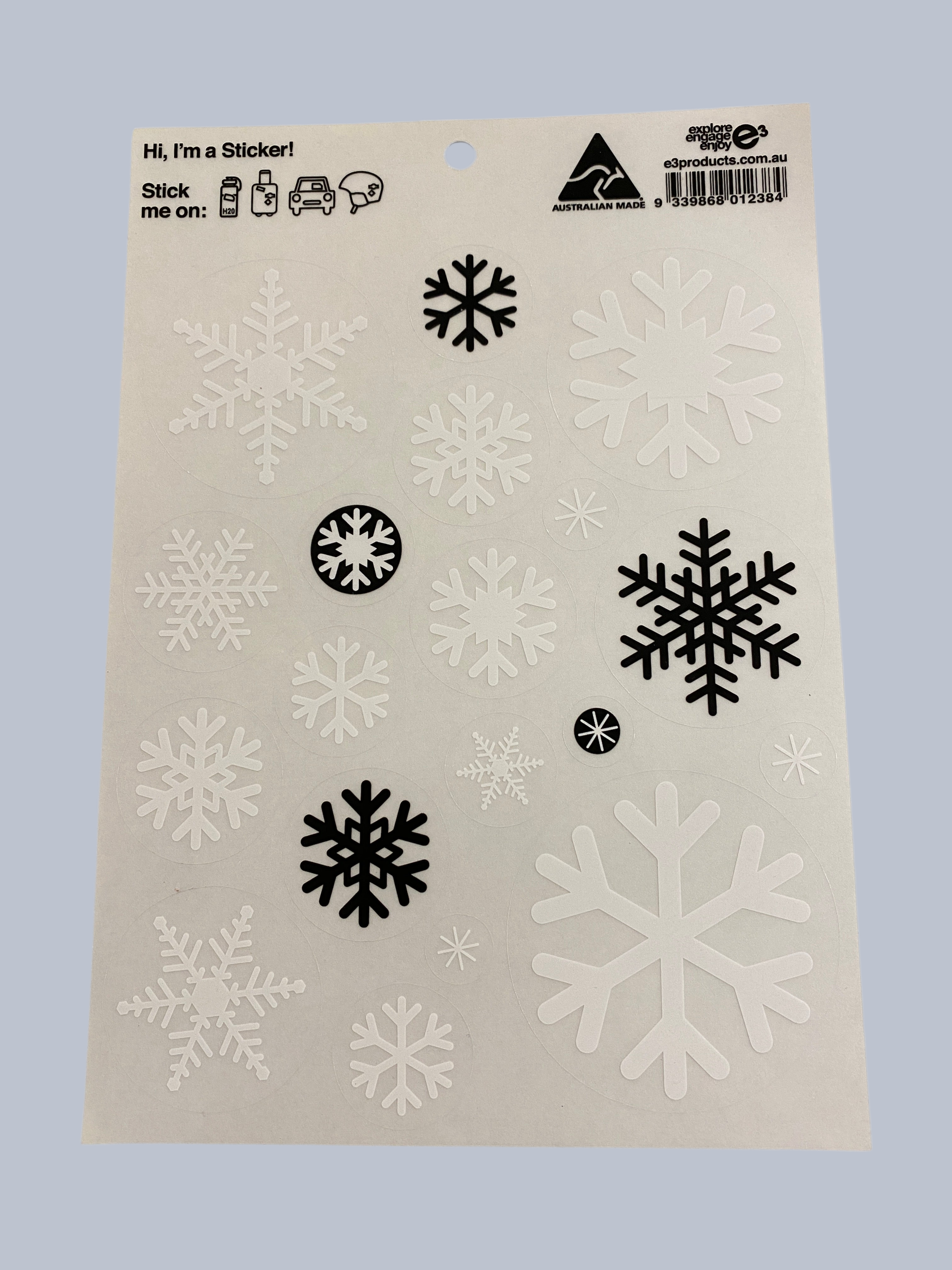 A5 Snowflake Sticker Page