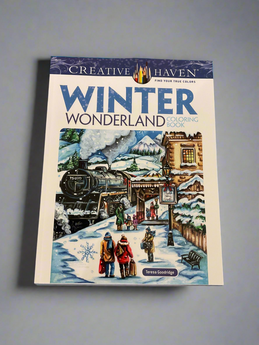 Winter Wonderland Colouring Book. Front Cover