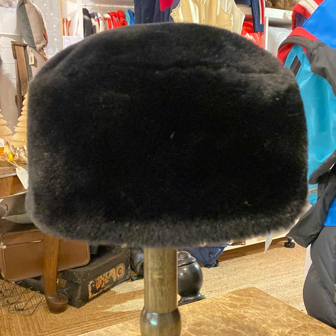 Vintage Bogner Black Faux Fur Hat (Rent)