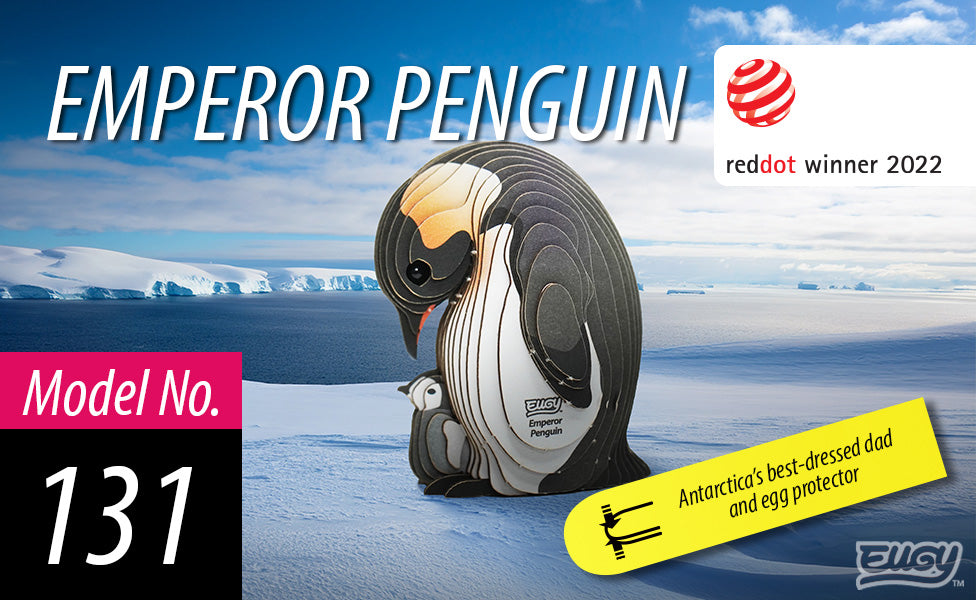 EUGY Emperor Penguin - 3D Cardboard Model Kit. Red Dot Winner