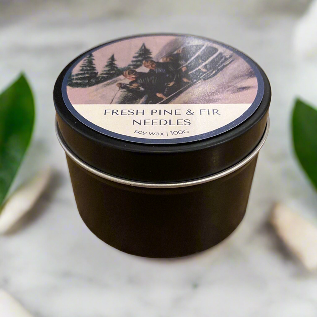 Men's Bobsled Fresh Pine & Fir Needles Mini Tin Candle