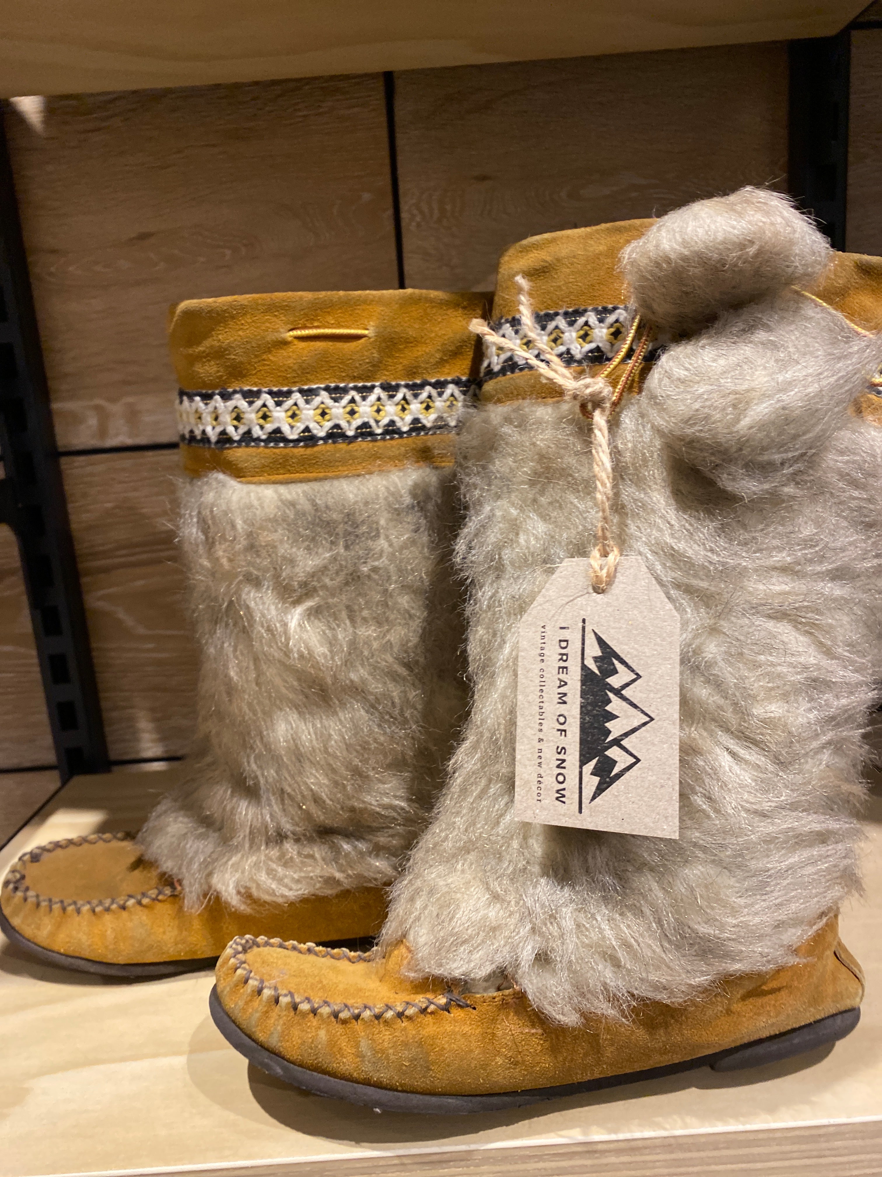 Vintage Bastien Bros MukLuk Suede & Fur Snow Boots