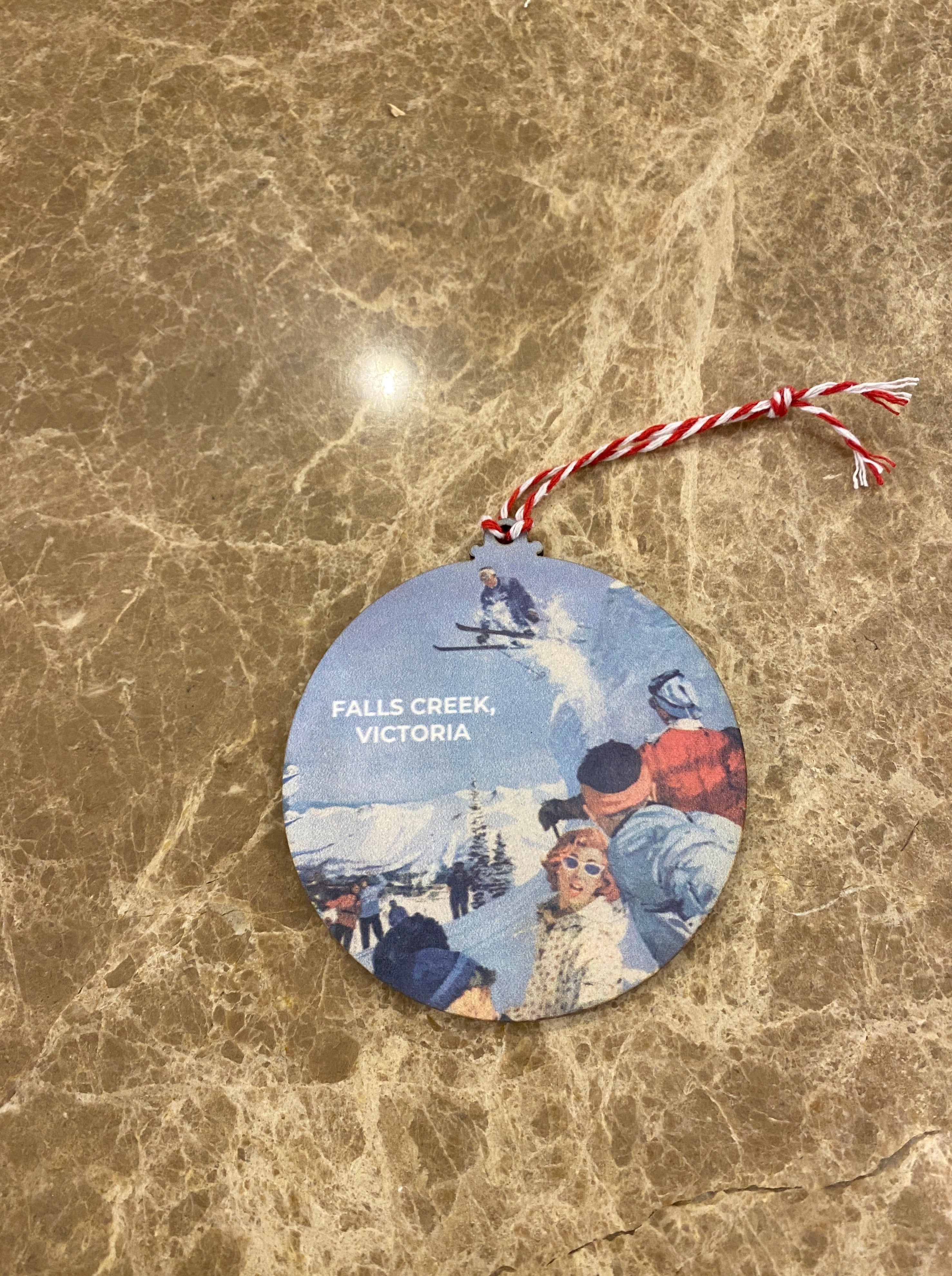 Ski jumping with spectators, Falls Creek Vintager Snow  Bauble