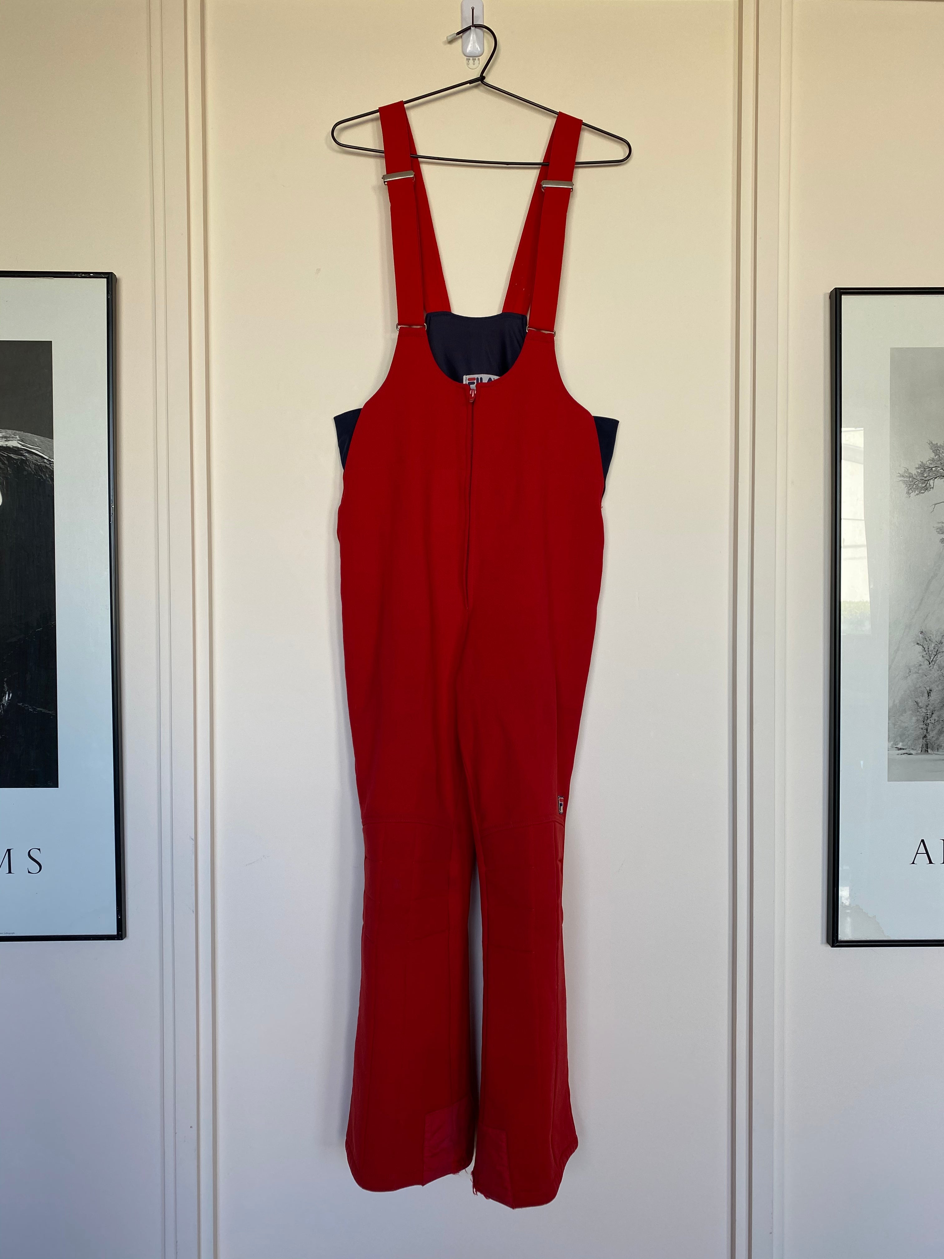 Fila Vintage Red Bib & Brace Pants (Rent)