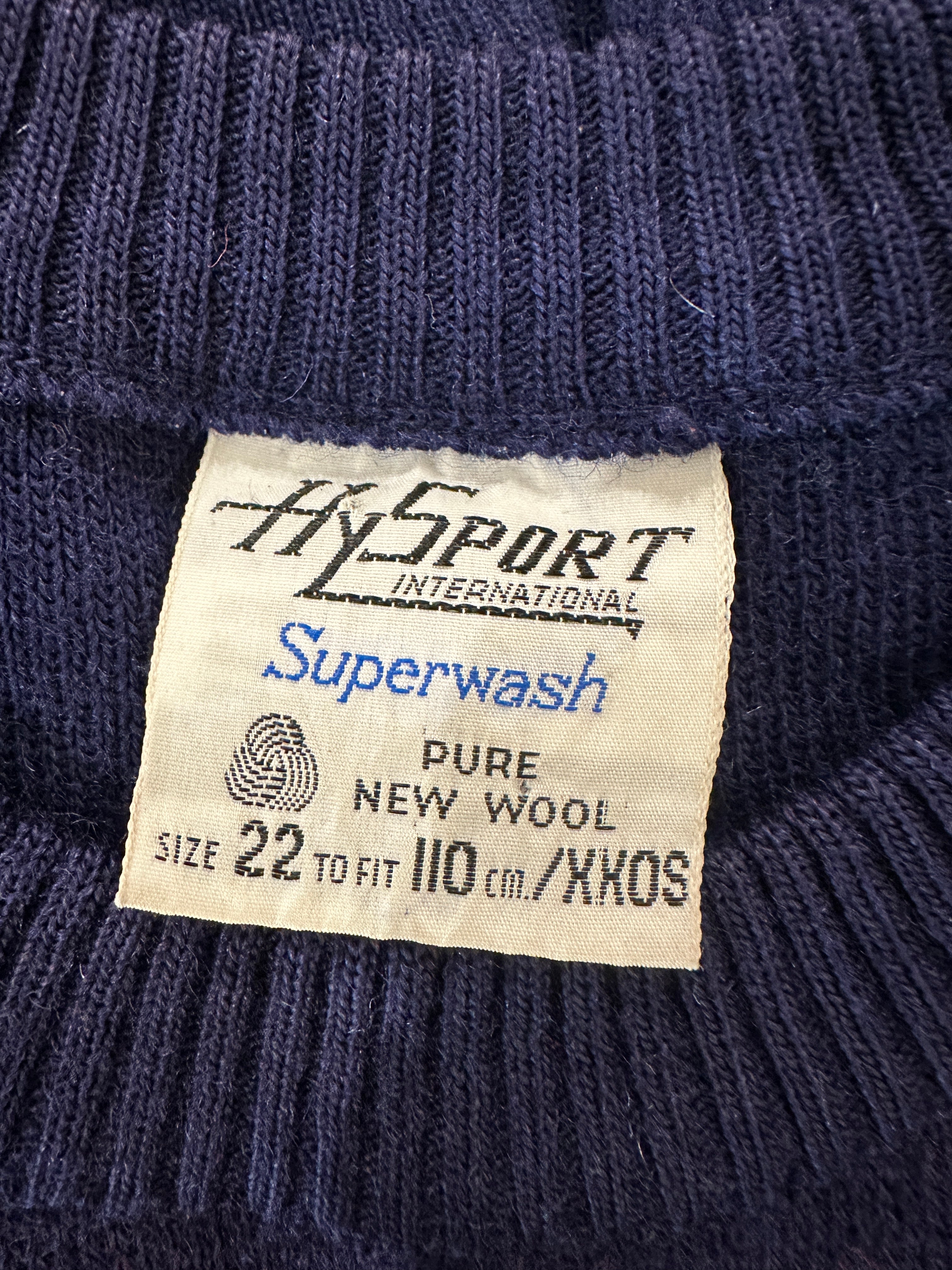 Vintage HySport Navy Blue Skiing Kangaroo Australia Jumper