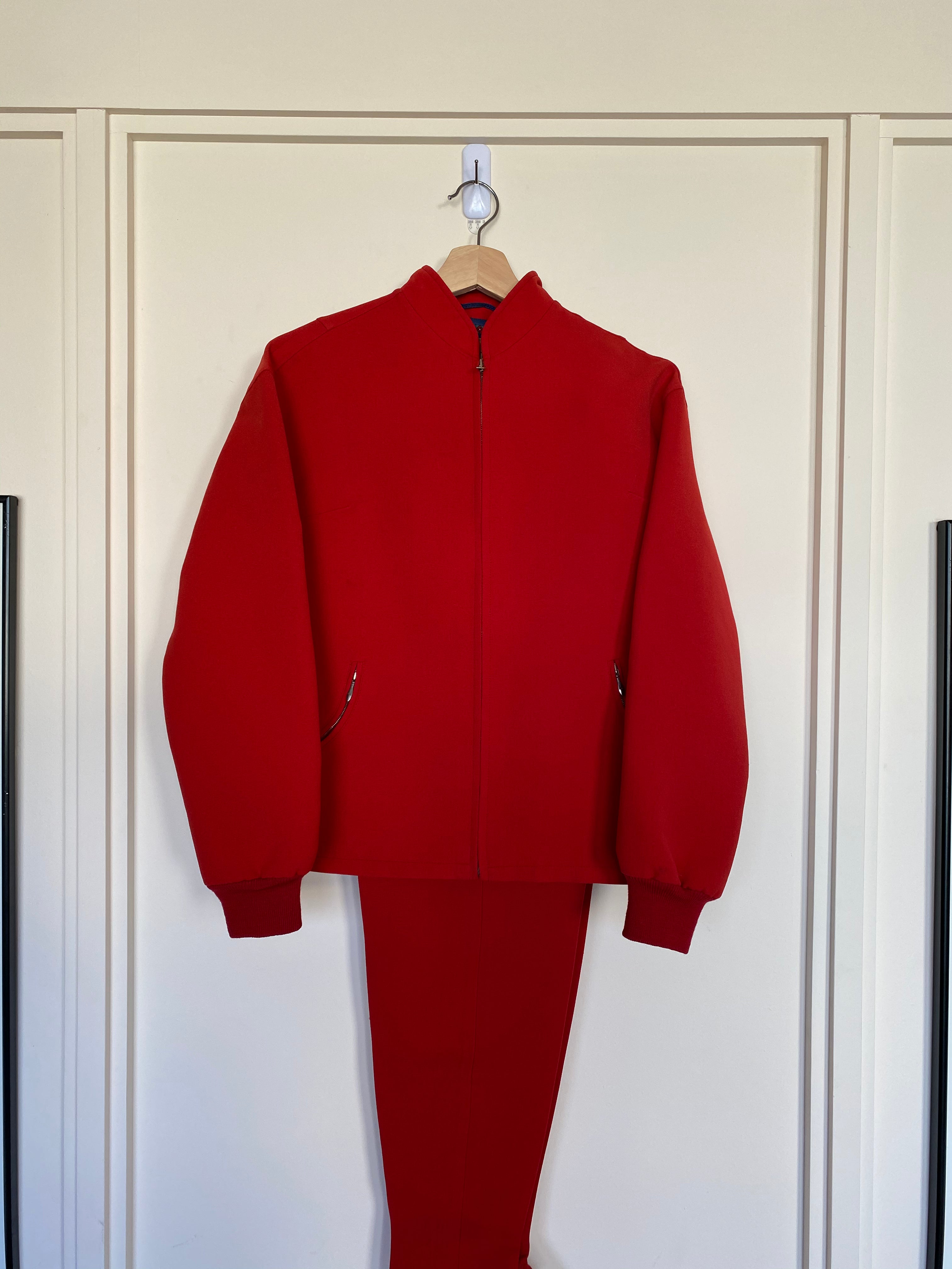 Vintage Bogner Red 2-piece ski suit