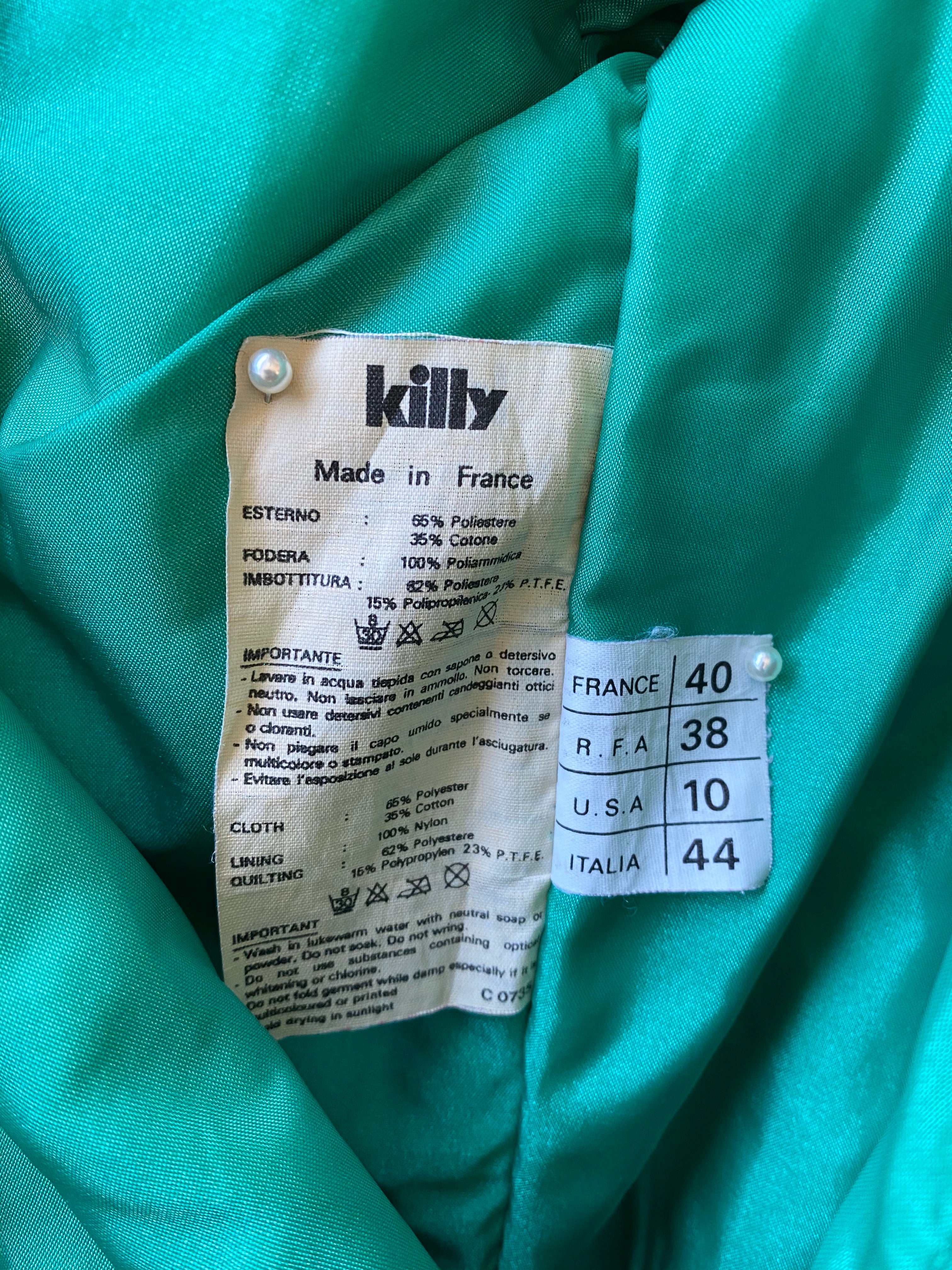 Vintage Killy Mint Green 1-piece Ski suit (Rent)