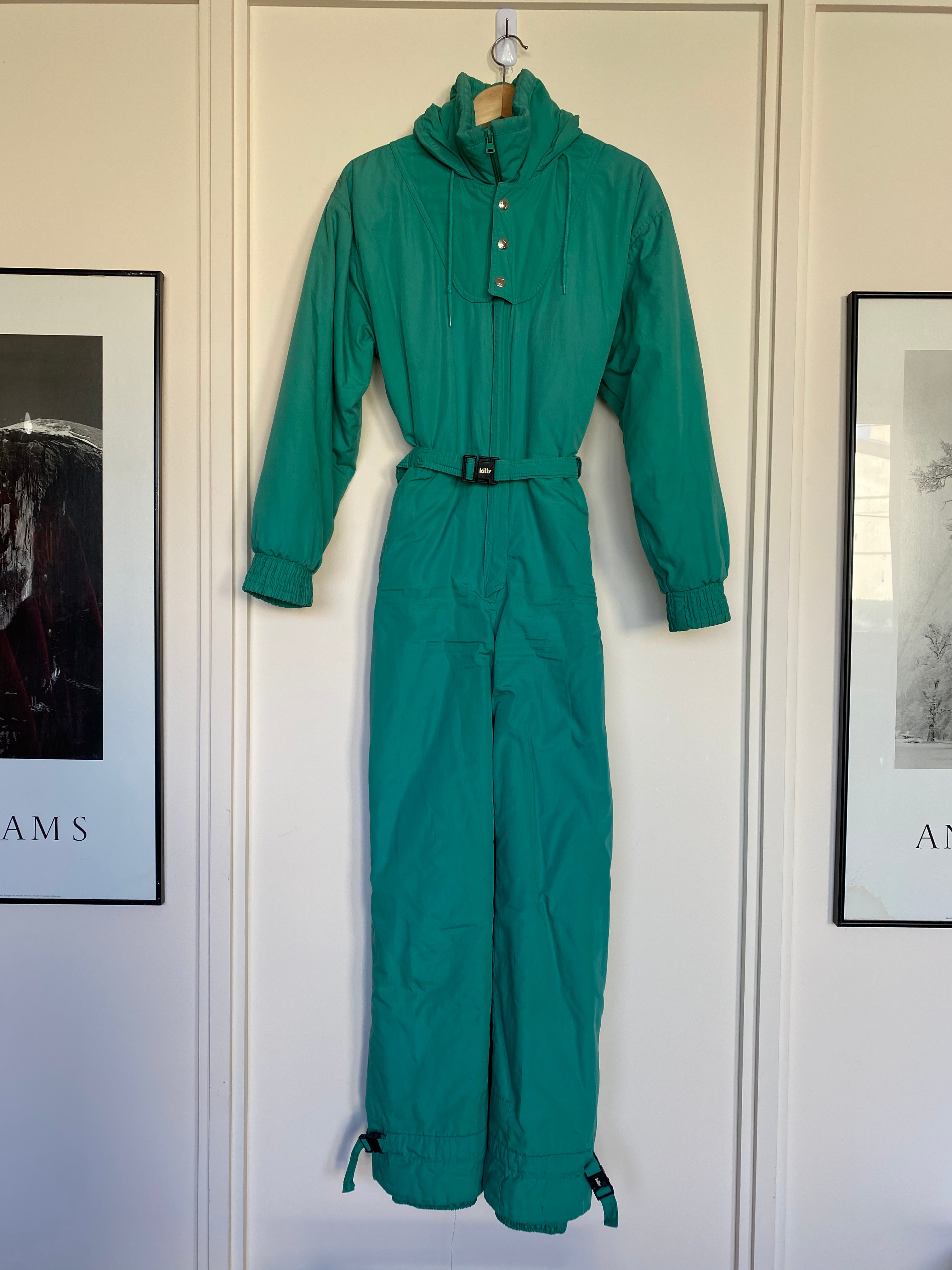 Vintage Killy Mint Green 1 piece Ski suit Rent I Dream of Snow