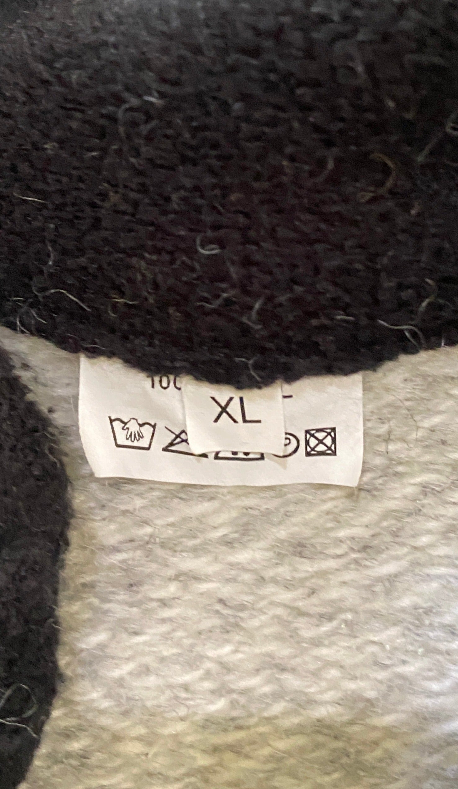 Vintage grey, black and red cardigan with full length zip and a reindeer in the forrest pattern with snowflakes. Label