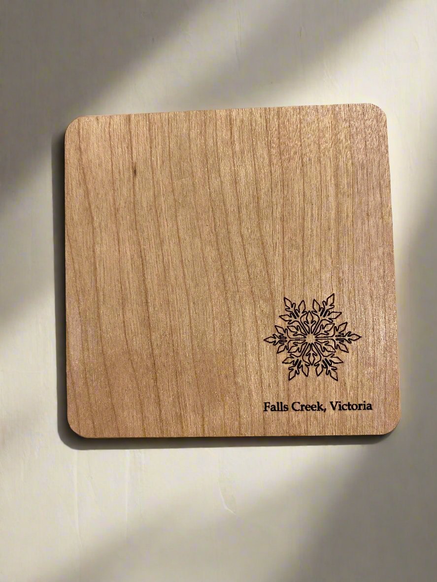 Falls Creek Snowflake Coaster: 1 of a set of 4