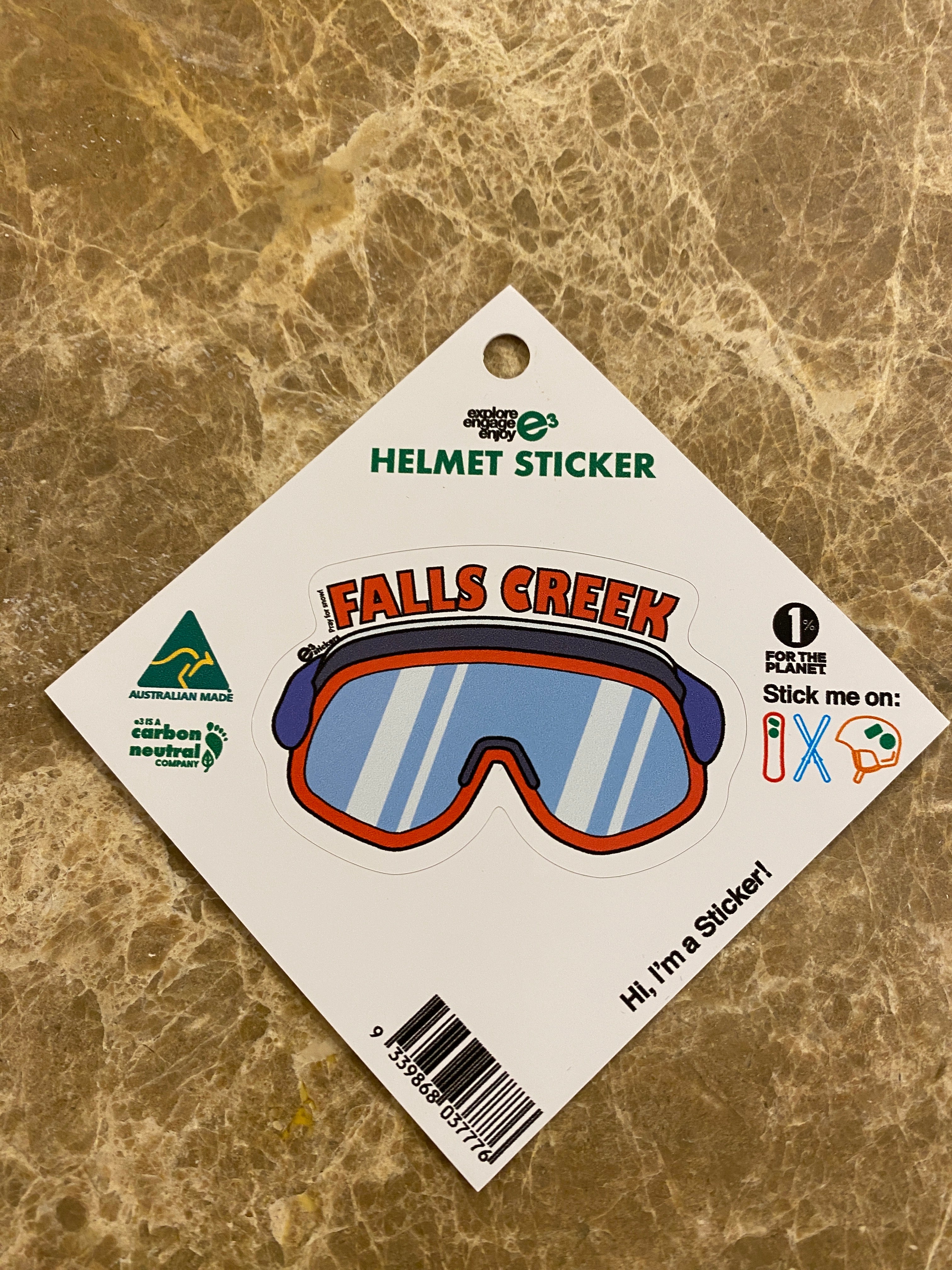 Falls Creek Goggles Helmet Sticker