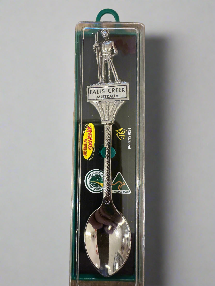 Retro Falls Creek Standing Skier Teaspoon