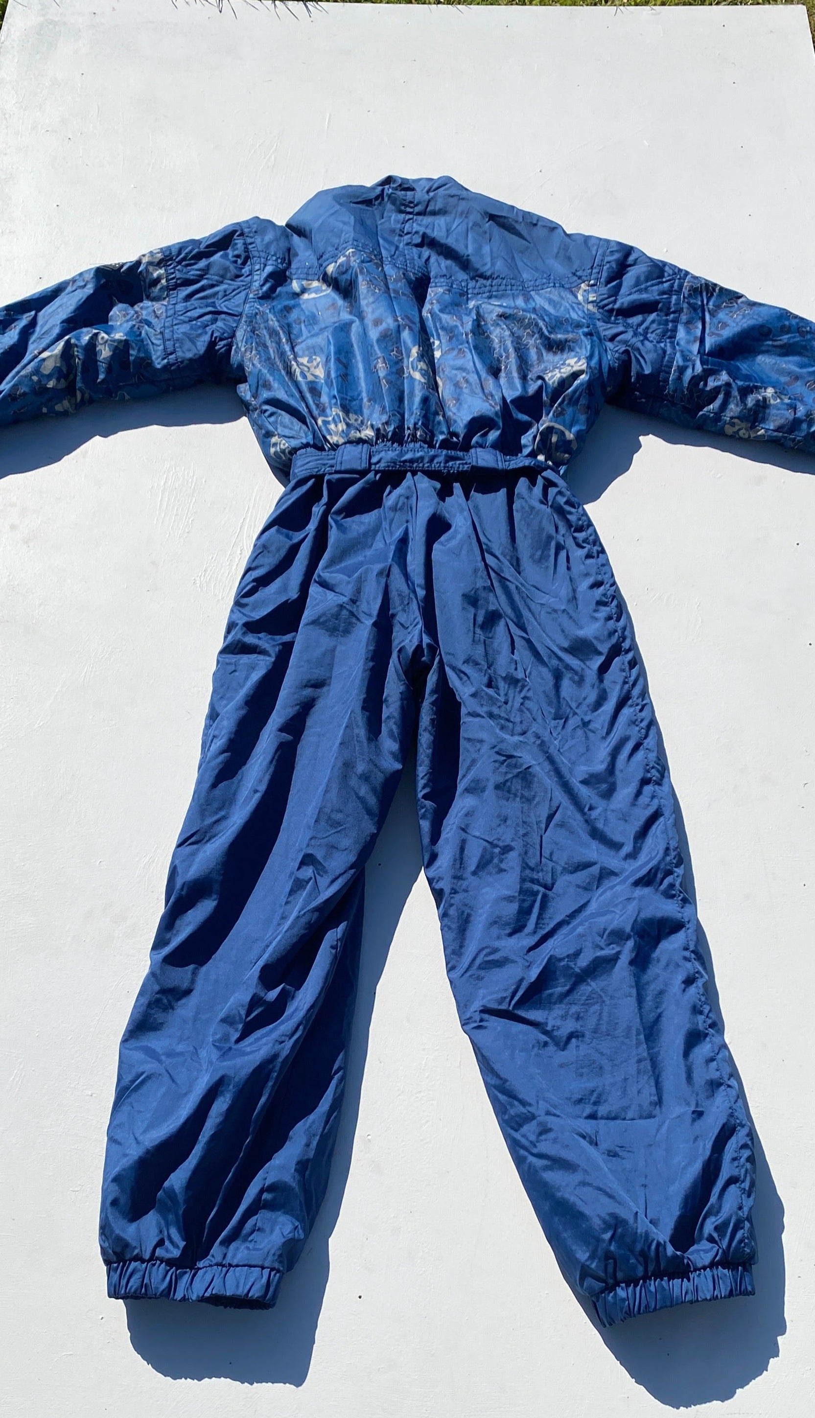 Vintage McRoss Blue 2-tone One Piece Ski Suit (Rent)