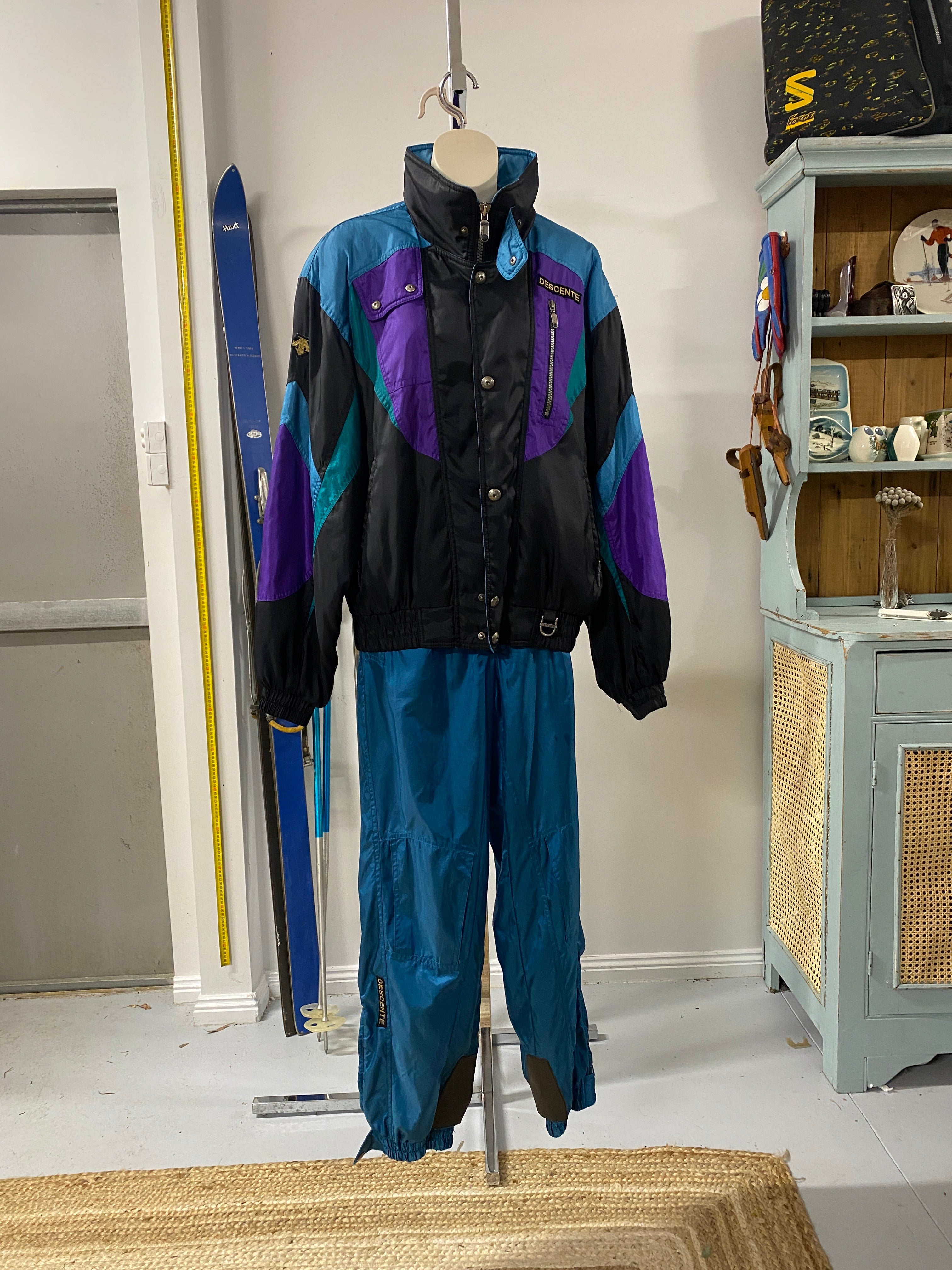 Descente Vintage Iridescent 2-Piece Snow Suit