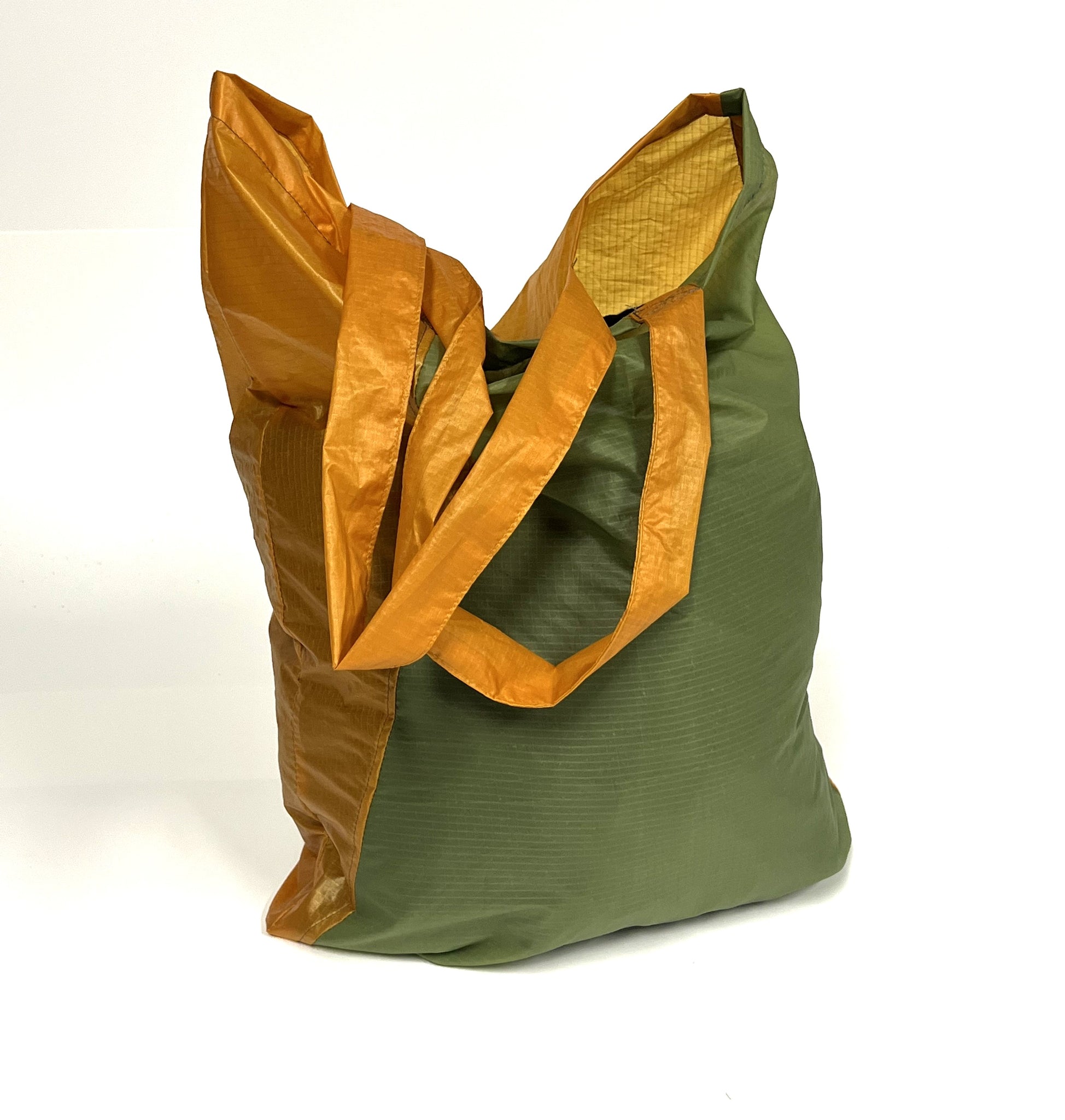 Green & yellow R4 Market Bag on a white background
