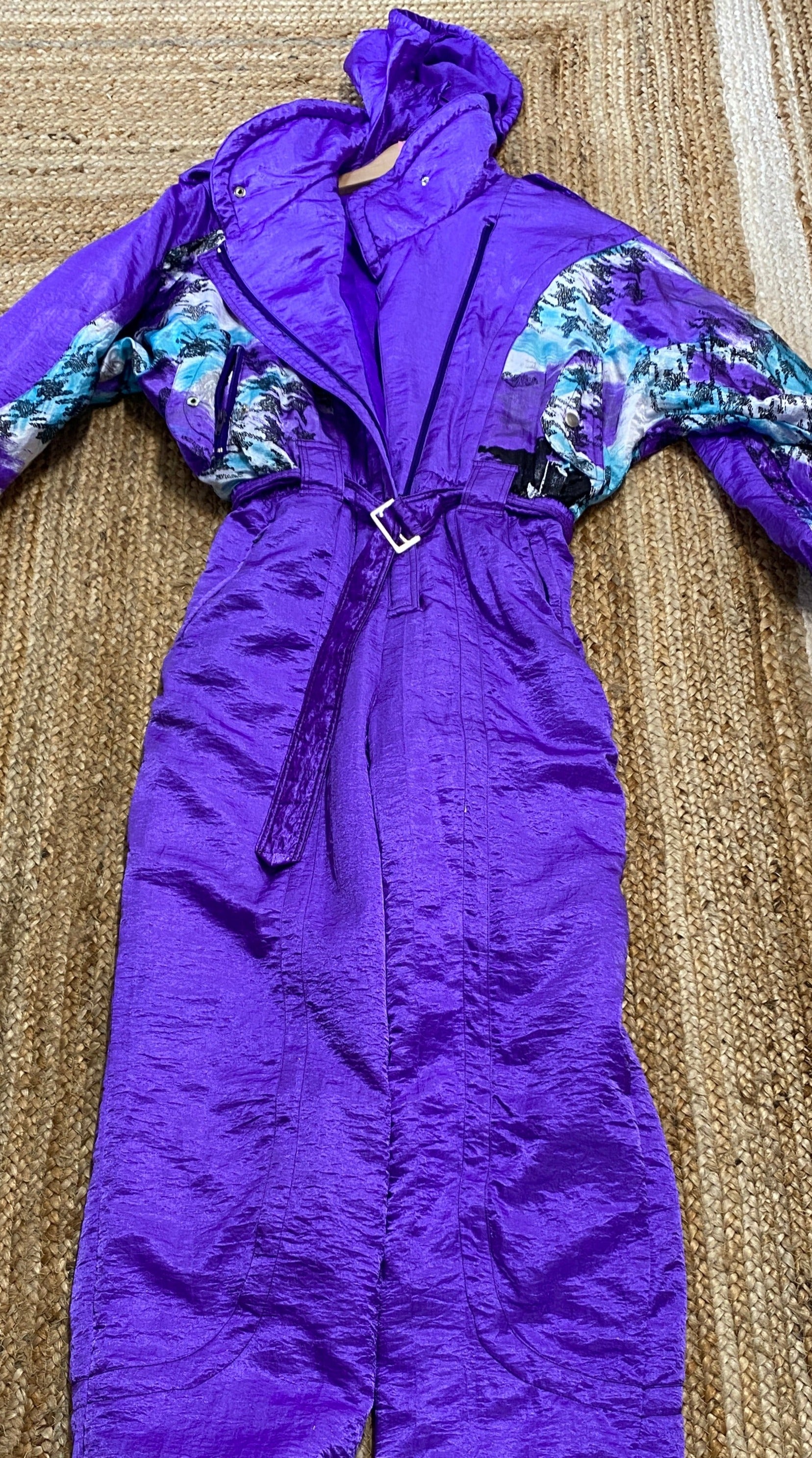 Purple Houndstooth 2-piece Snow Suit