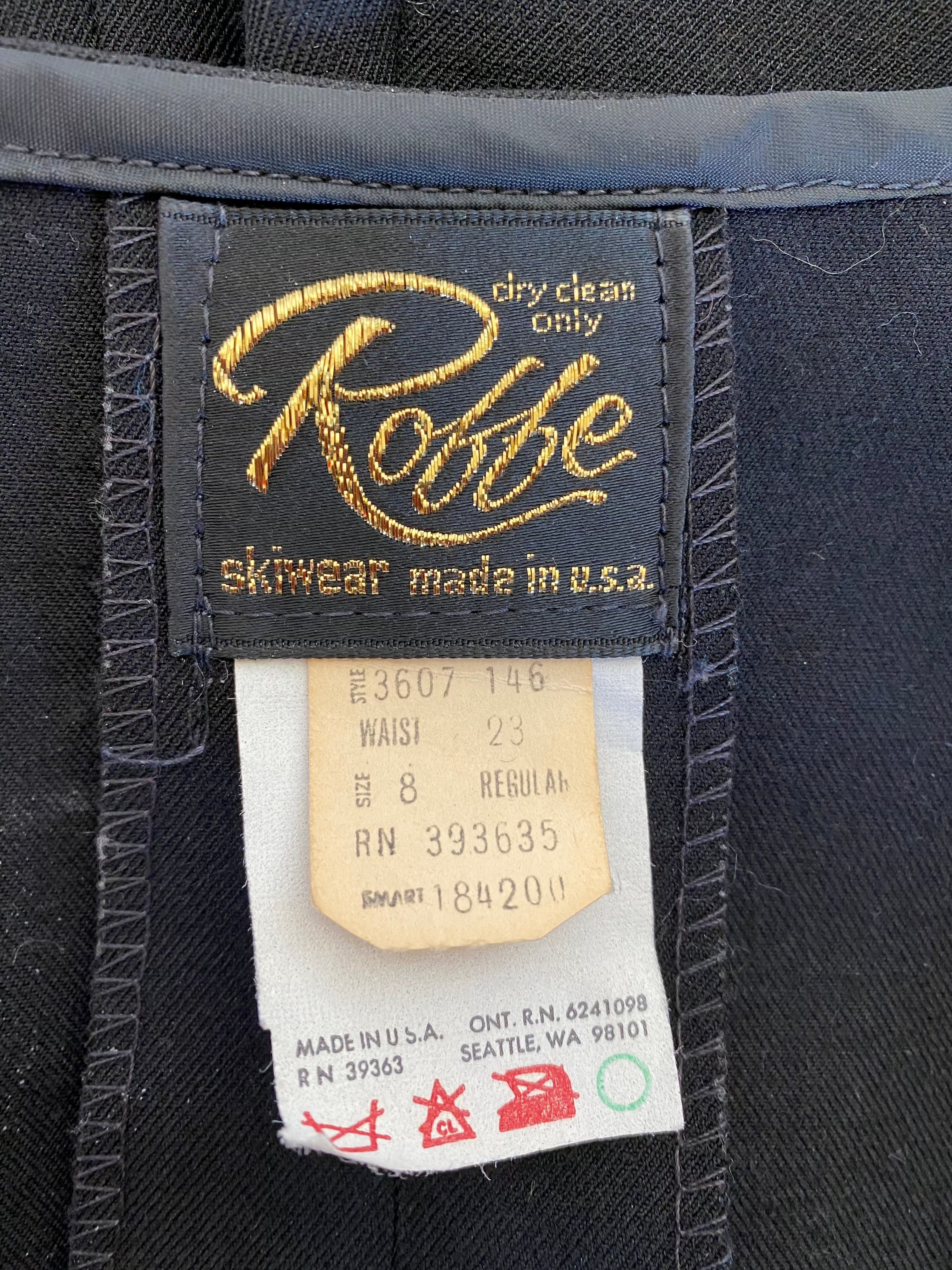 Vintage Roffe Black Overalls, label