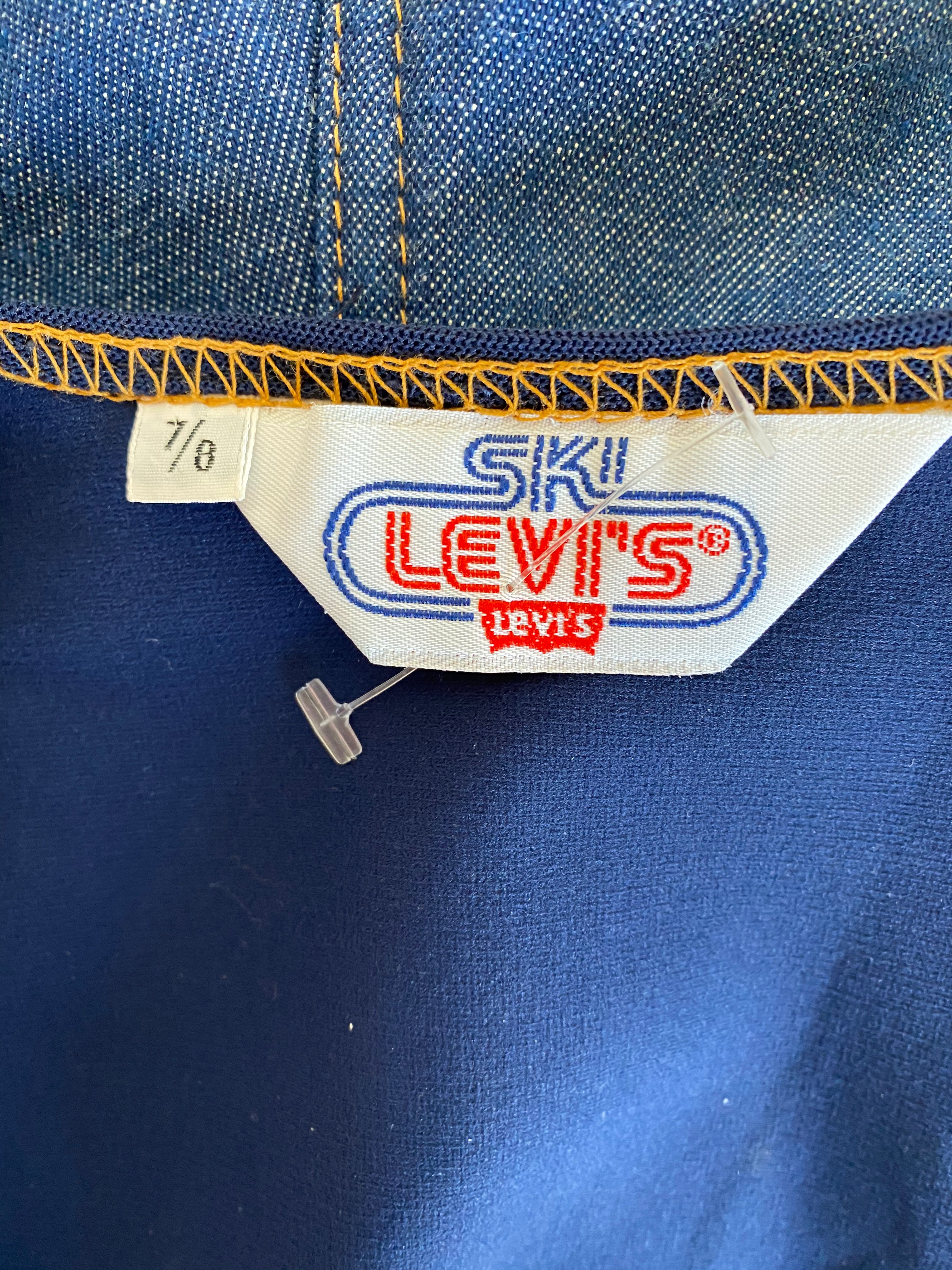 Vintage Levi's Blue Denim Snow Overalls, label