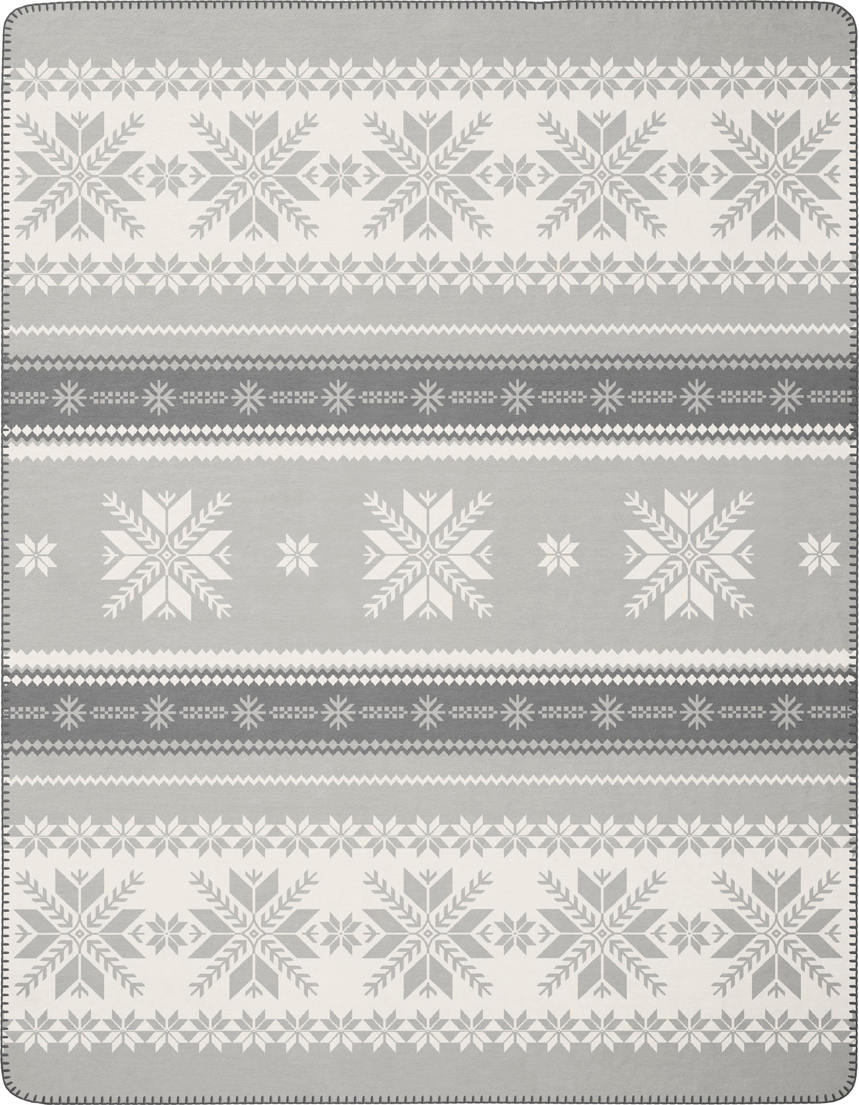 This image shows the front of the Snow Crystals blanket. 