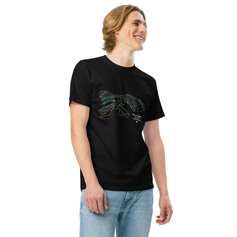 Falls Creek Mountain Map Organic T-Shirt