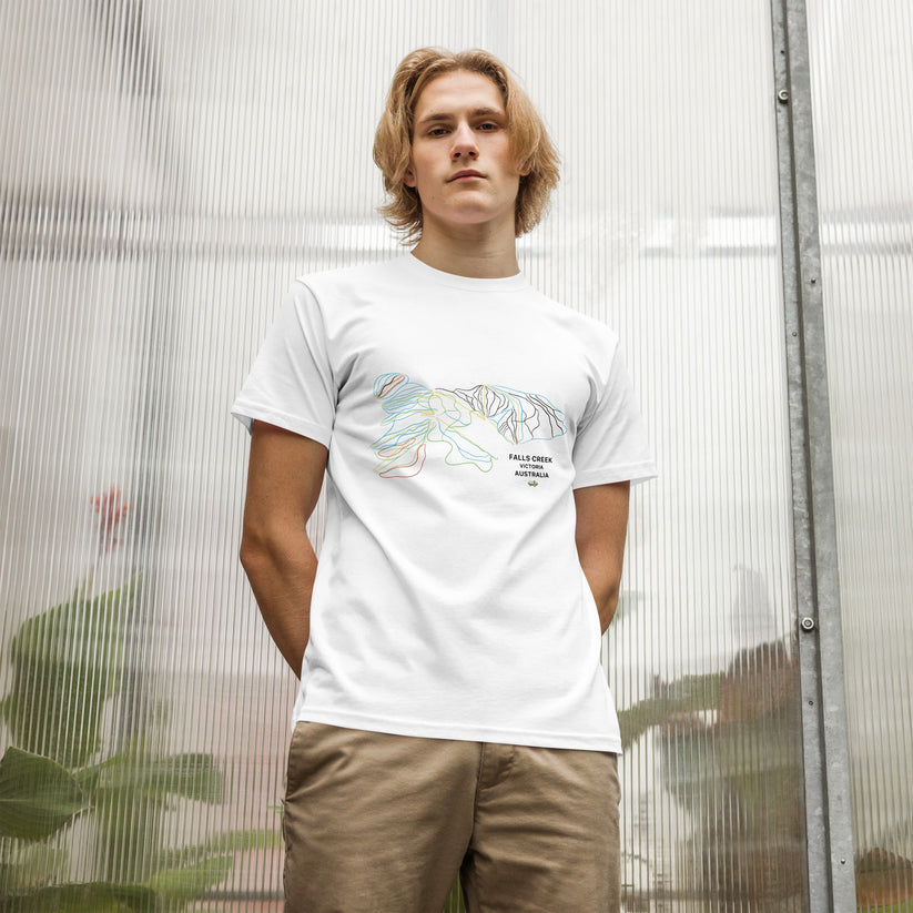 Falls Creek Mountain Map Organic T-Shirt