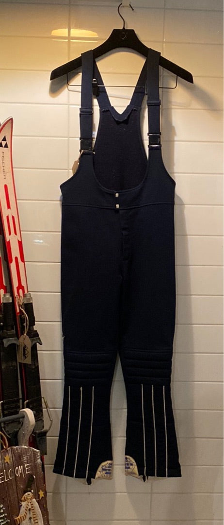 Elesci Vintage Navy Bib & Brace Pants