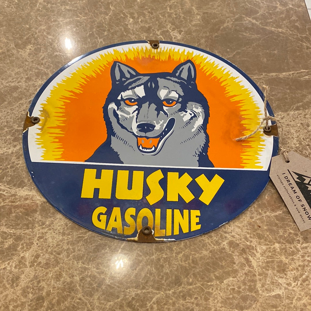Vintage Husky Gasoline Sign