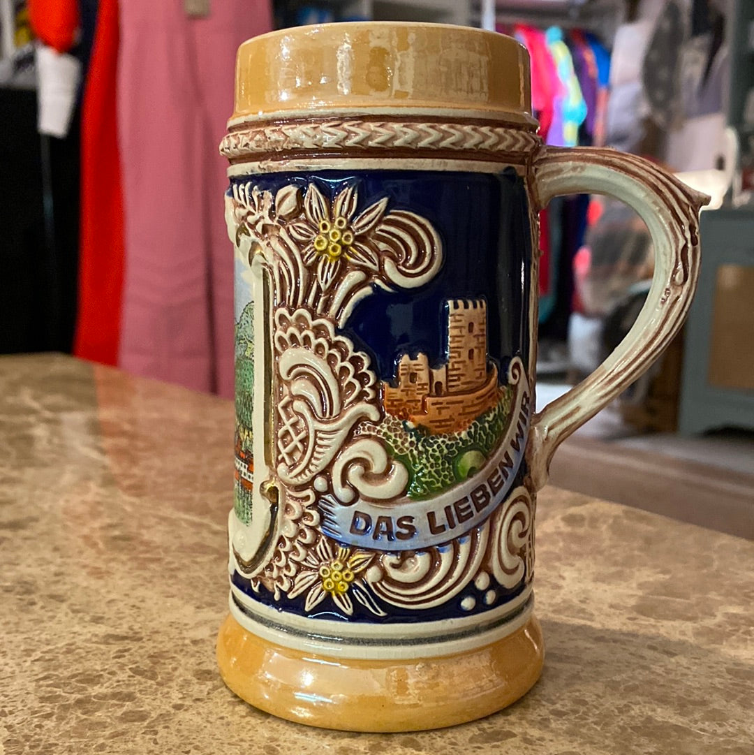 Vintage Interlaken Ceramic Beer Stein Mug