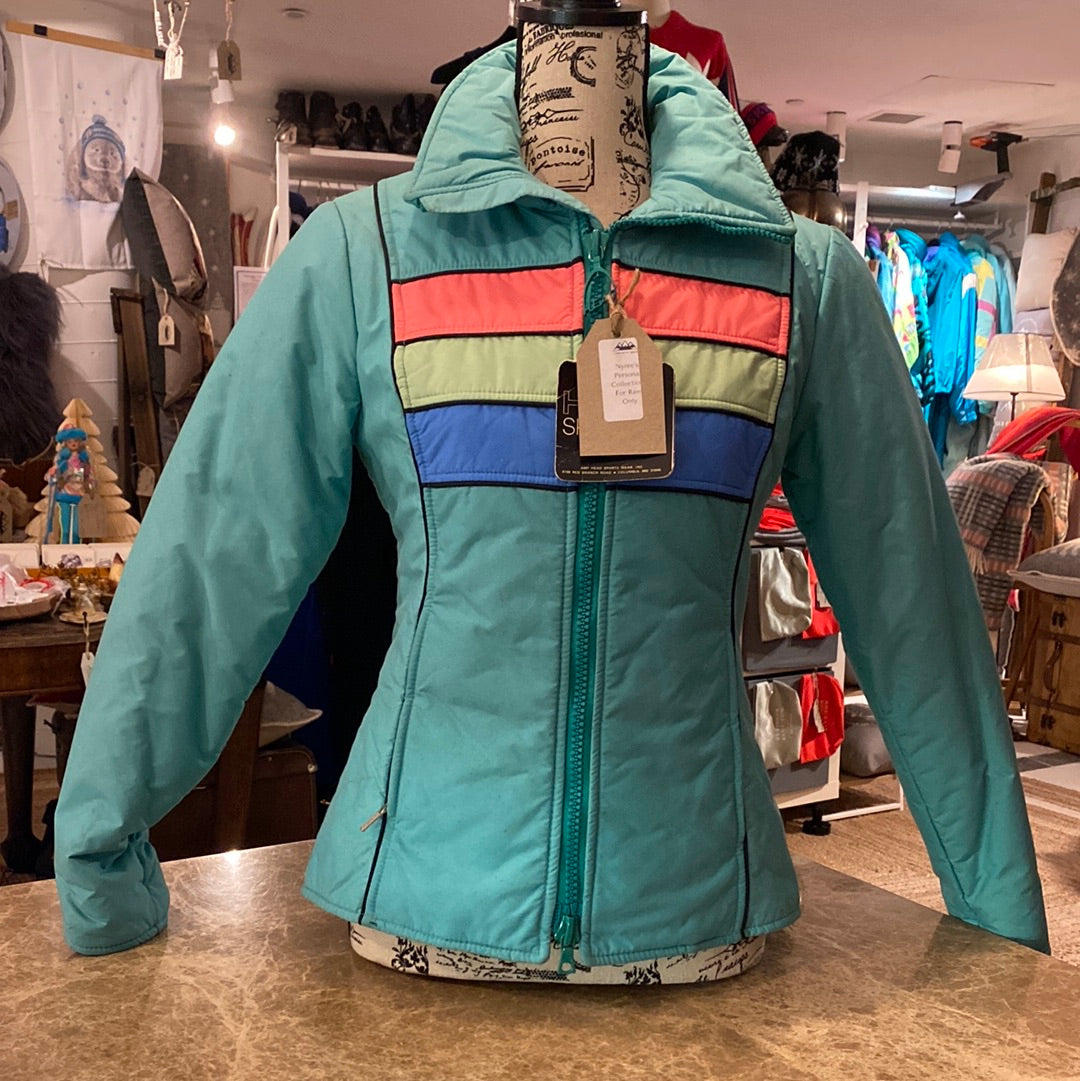 Vintage Head Green Rainbow Ski Jacket (Rent)