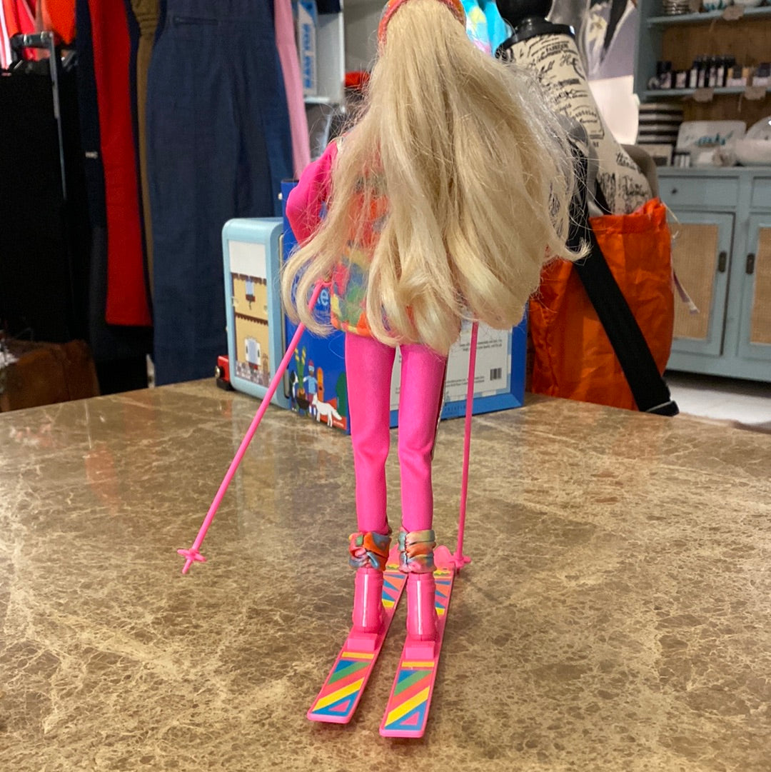 1991 Ski Fun Barbie: back view