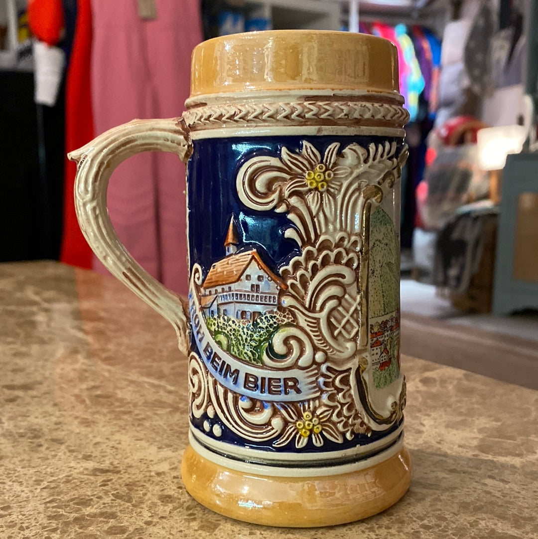 Vintage Interlaken Ceramic Beer Stein Mug