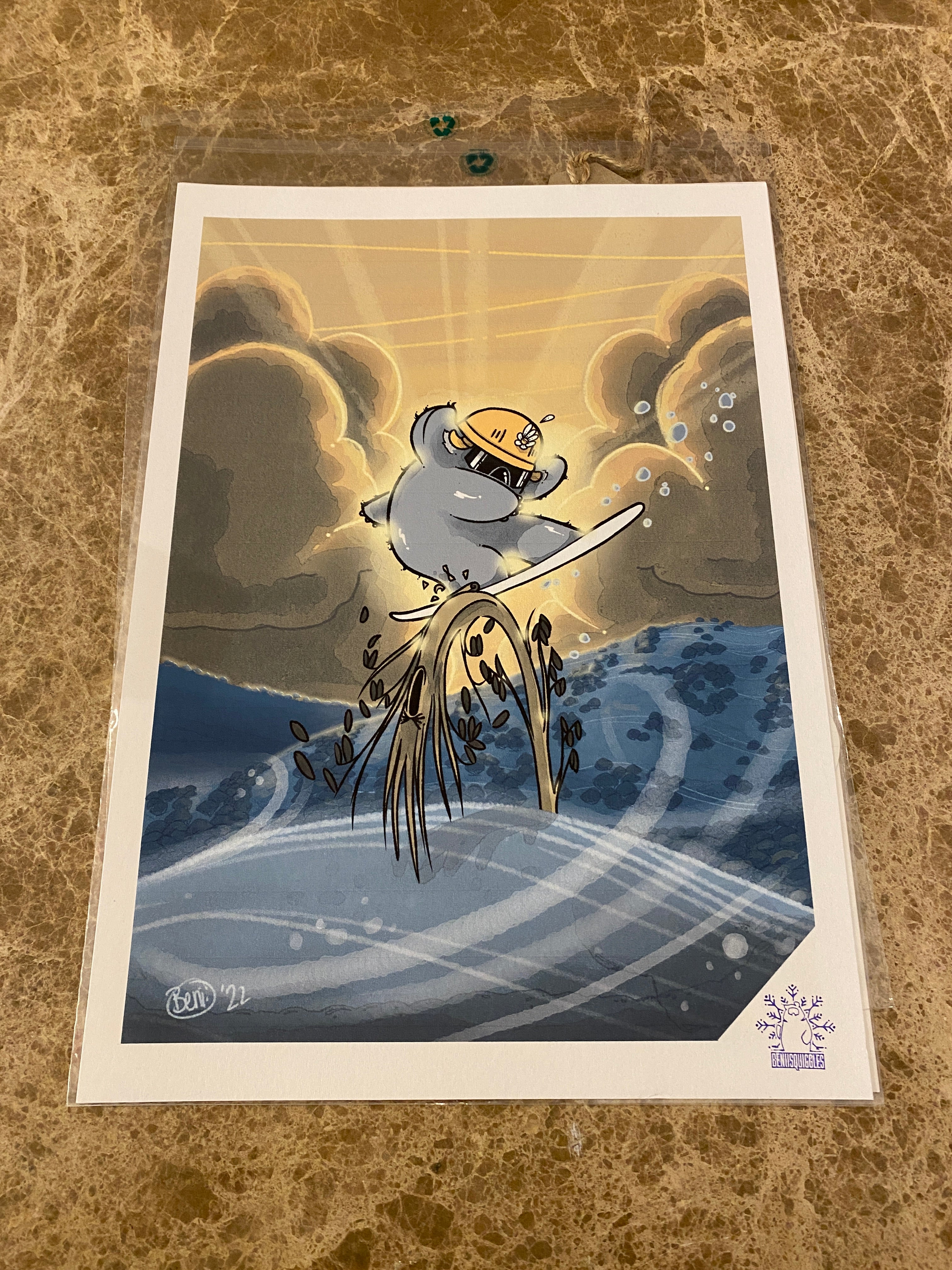 Agent K Tree Jam Limited Edition Art Print outside of protective plastic envelope