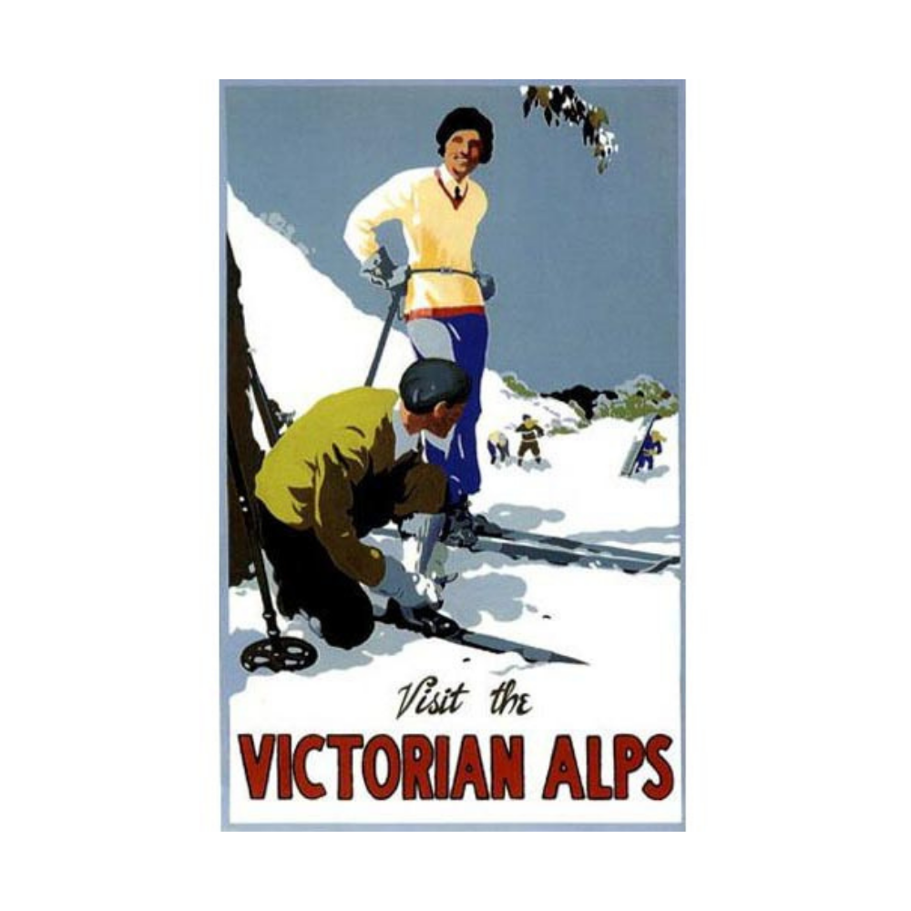 Reproduction Visit the Victorian Alps Travel Poster