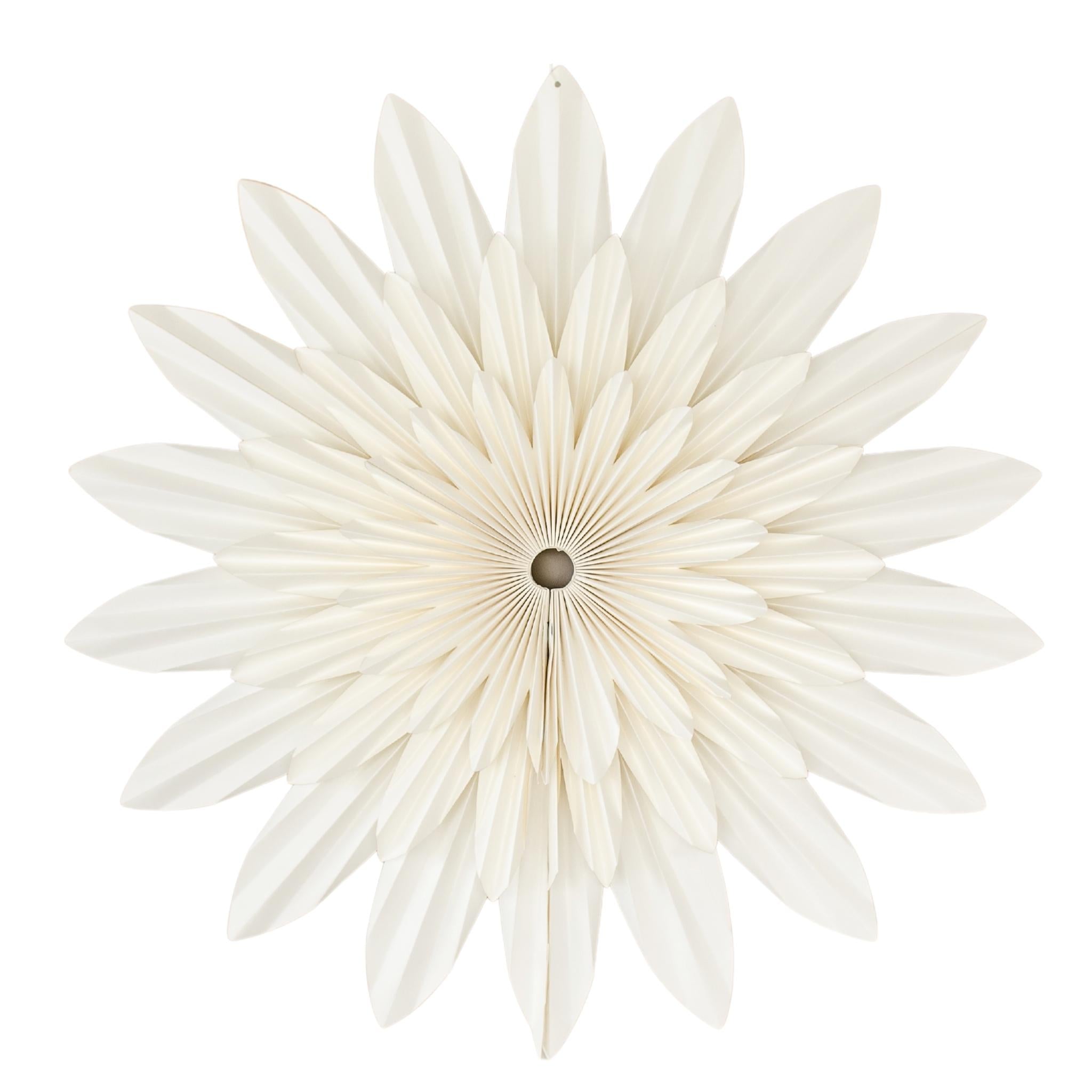 70cm Off-white paper flower wall hanging against a white background