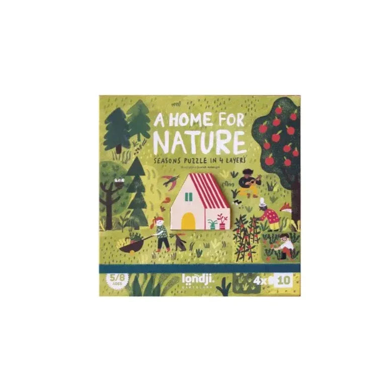 Image shows 'A home from nature' puzzle box front on a white background
