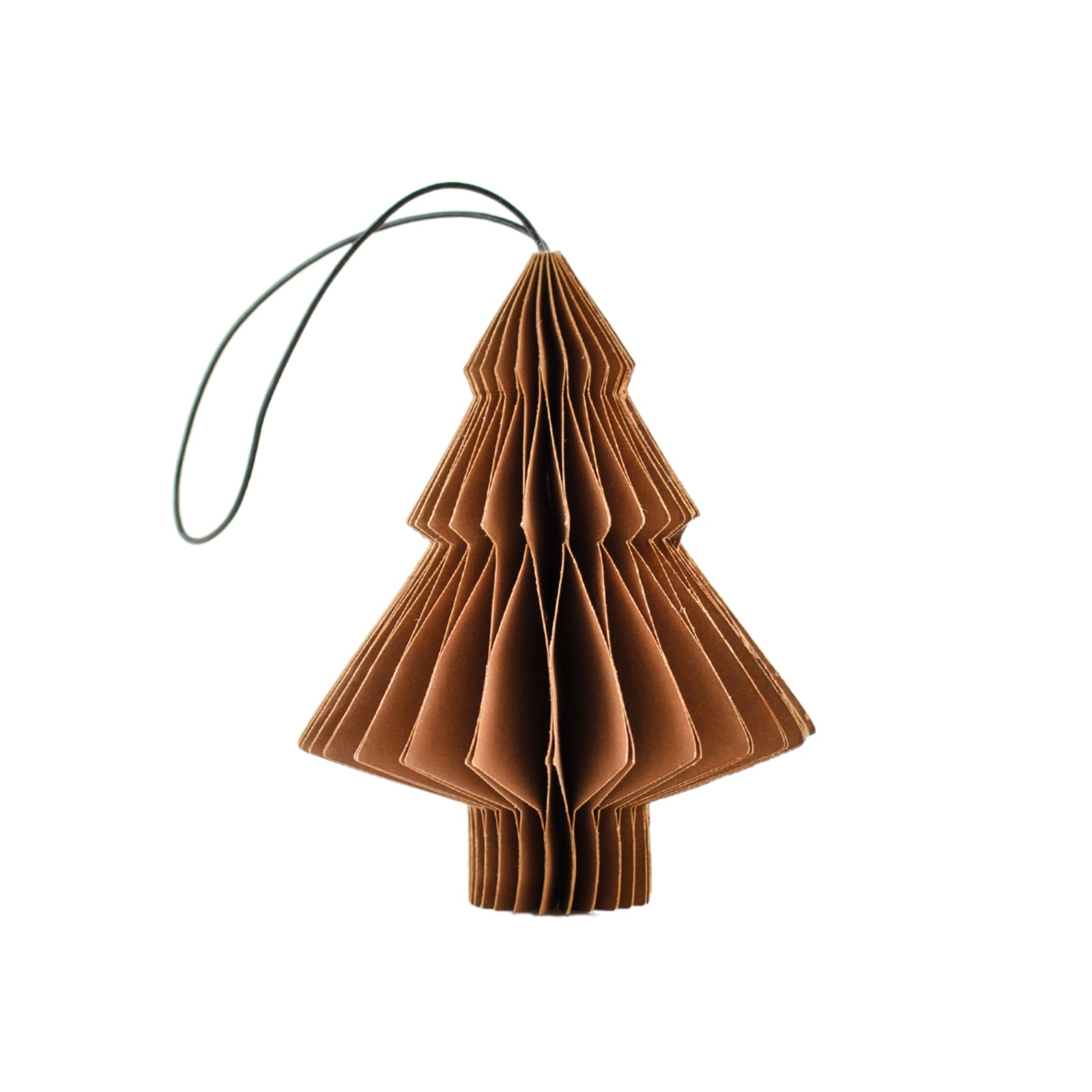 Rust Coloured Paper Christmas Tree Ornament