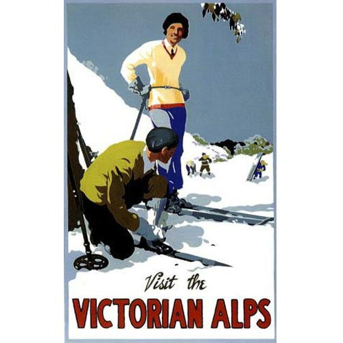 Reproduction Visit the Victorian Alps Travel Poster