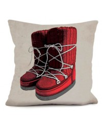 Vintage Red Moon Boot Cushion
