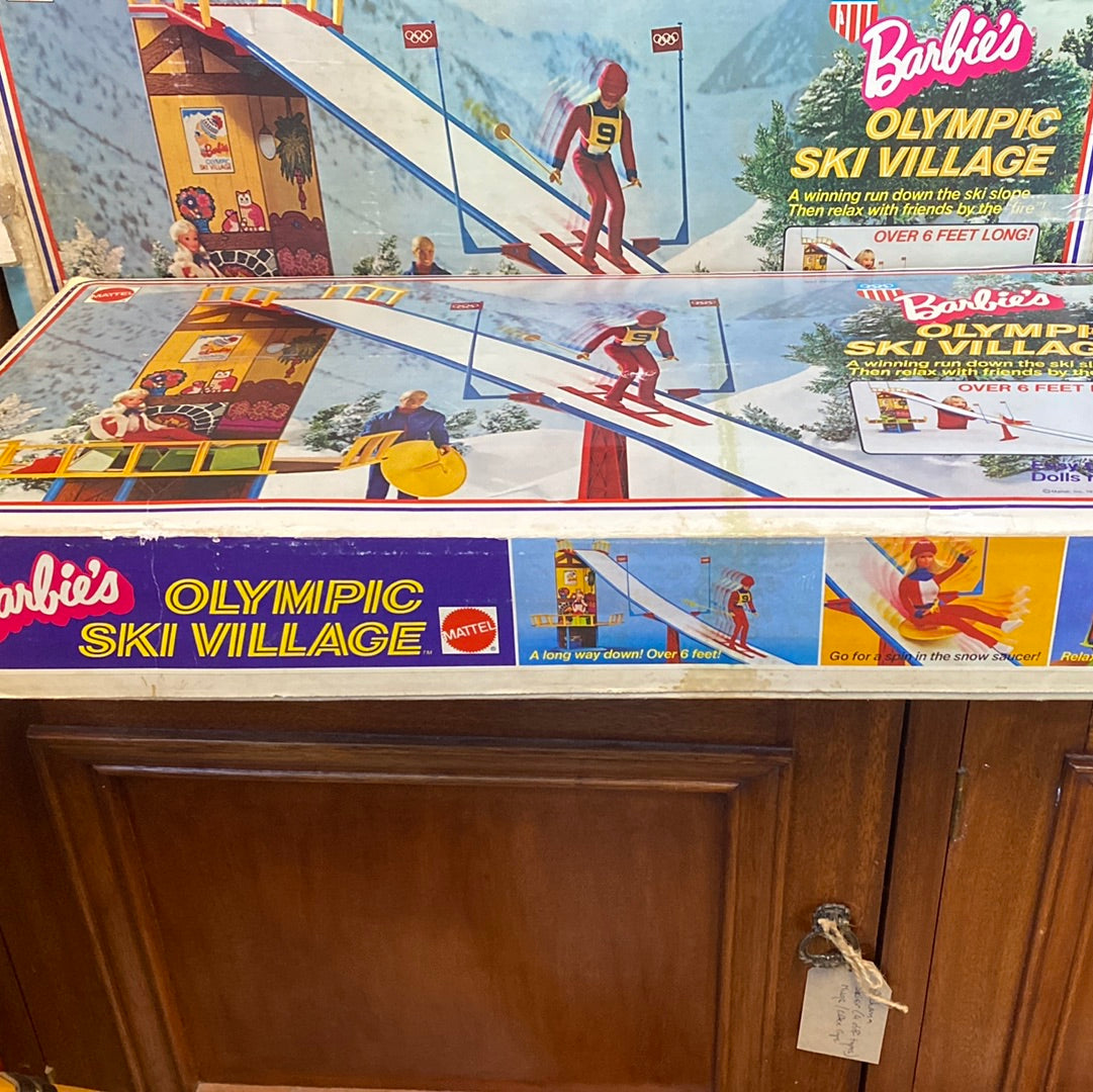Barbie's Olympic Ski Village 1974 Box front  - 2 boxes